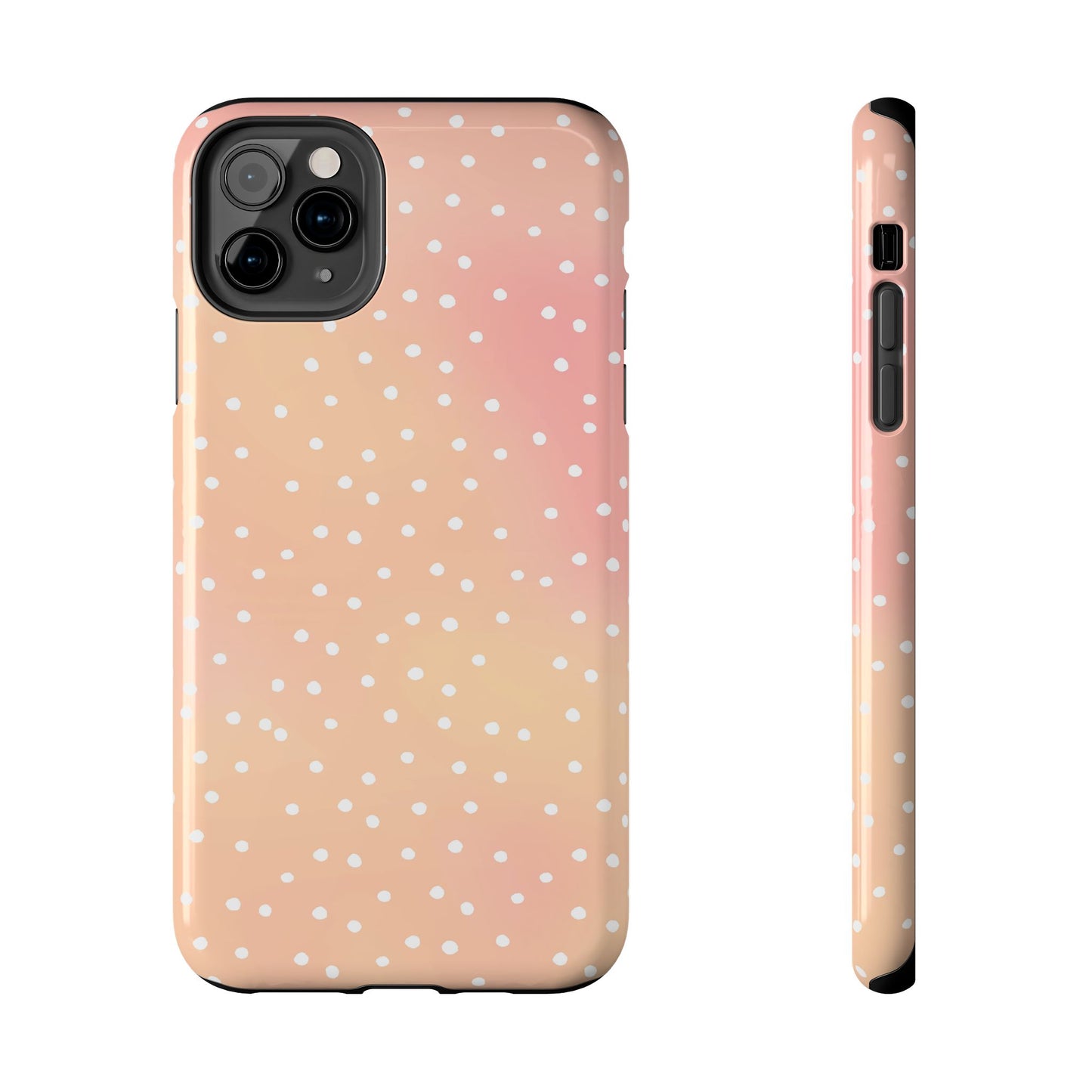 Dinky Dots Peach / White Phone Case