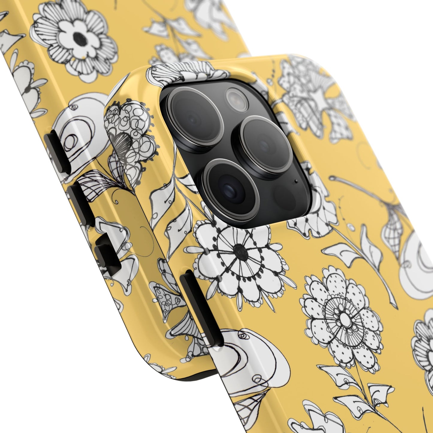 Paper Posies Yellow Phone Case