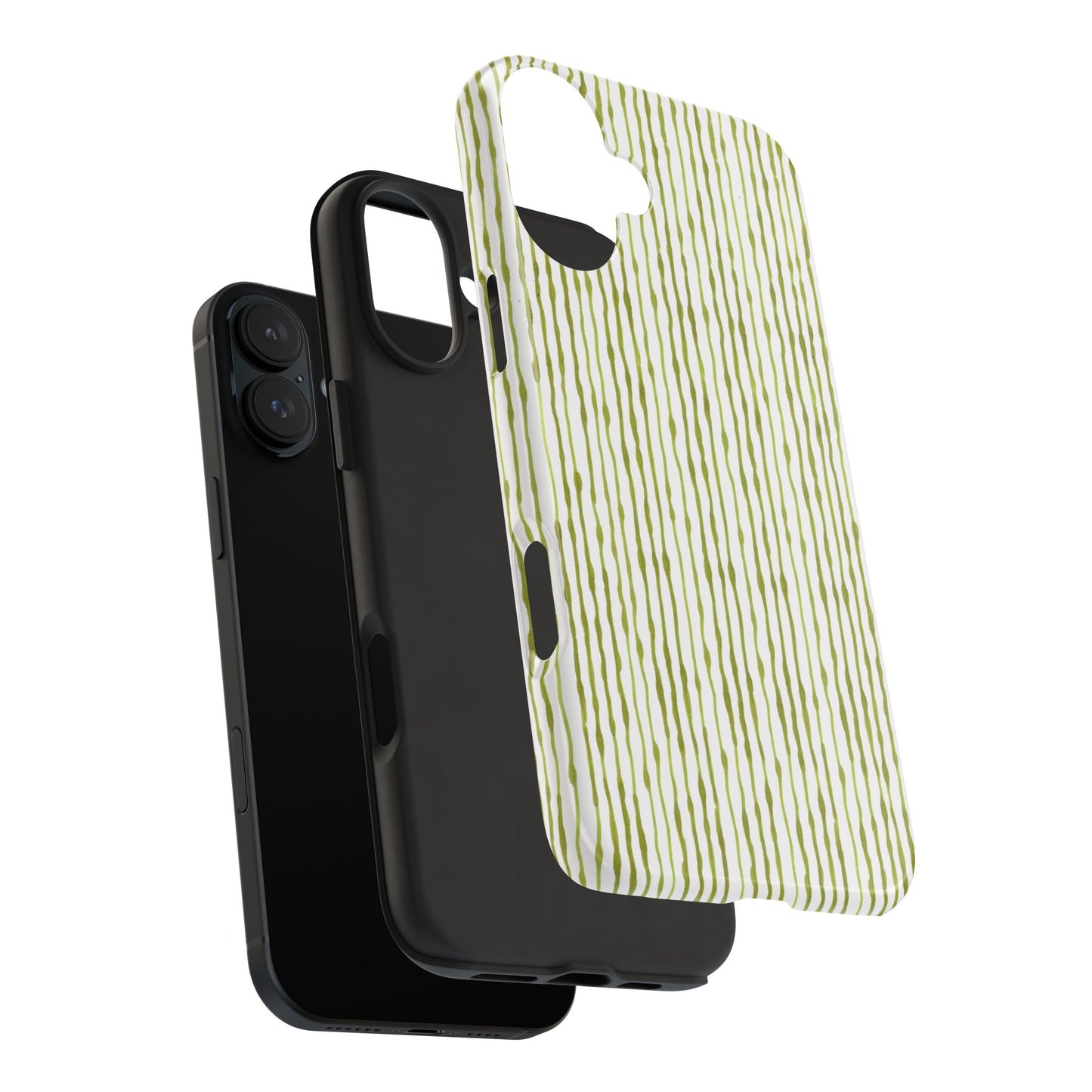 Faux Seersucker White / Green Phone Case