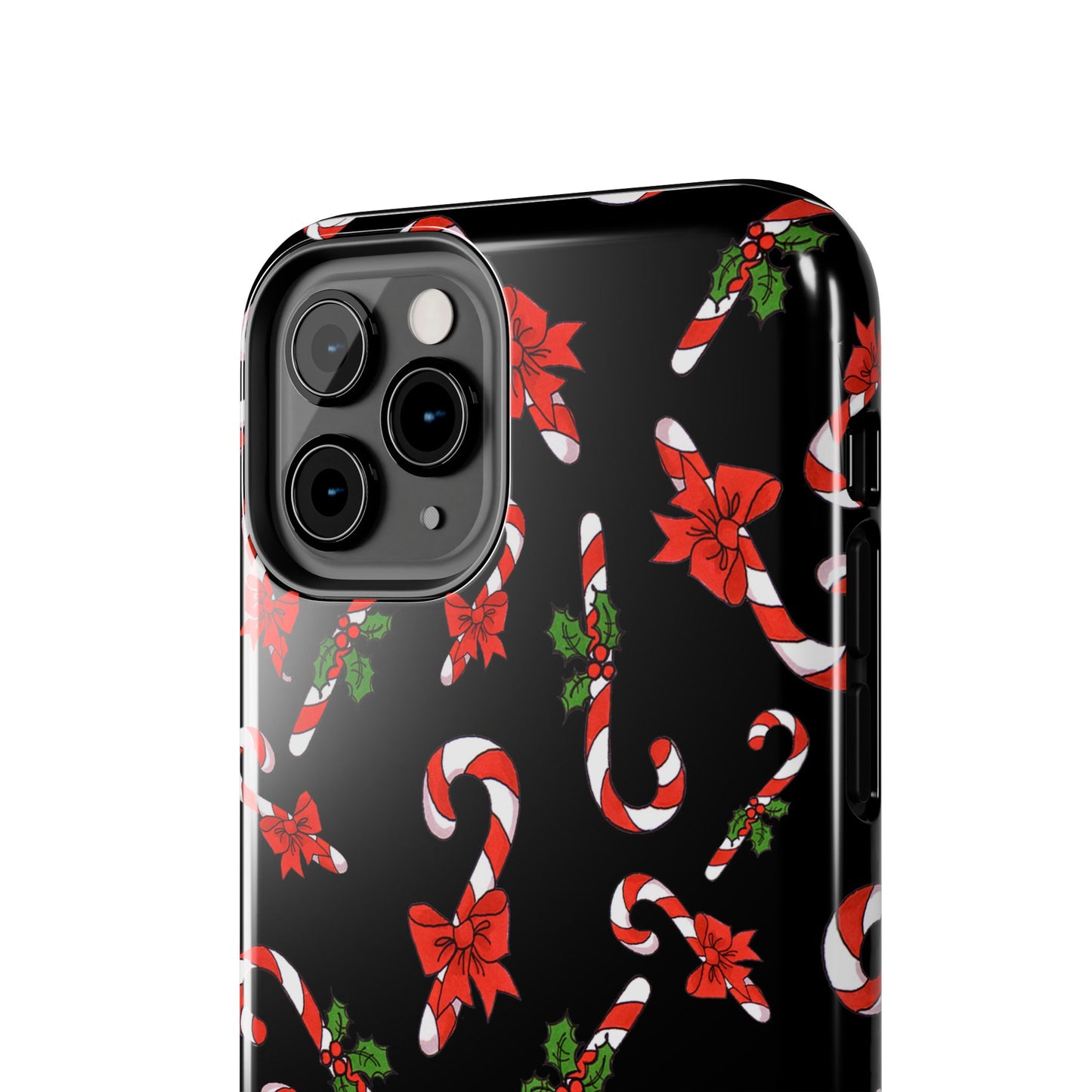 Candy Cane Crowd Black Phone Case