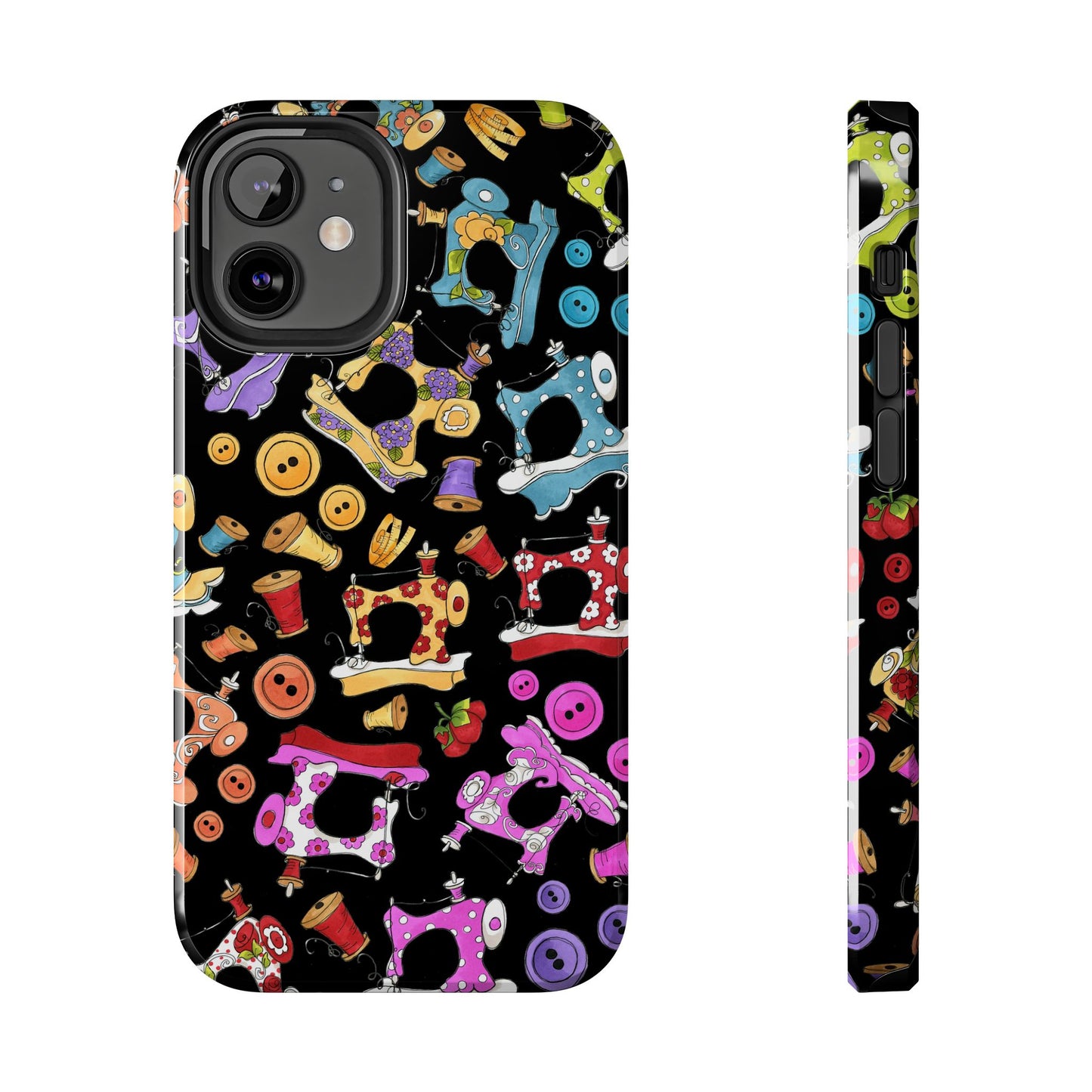 Sew Assorted Black Phone Case