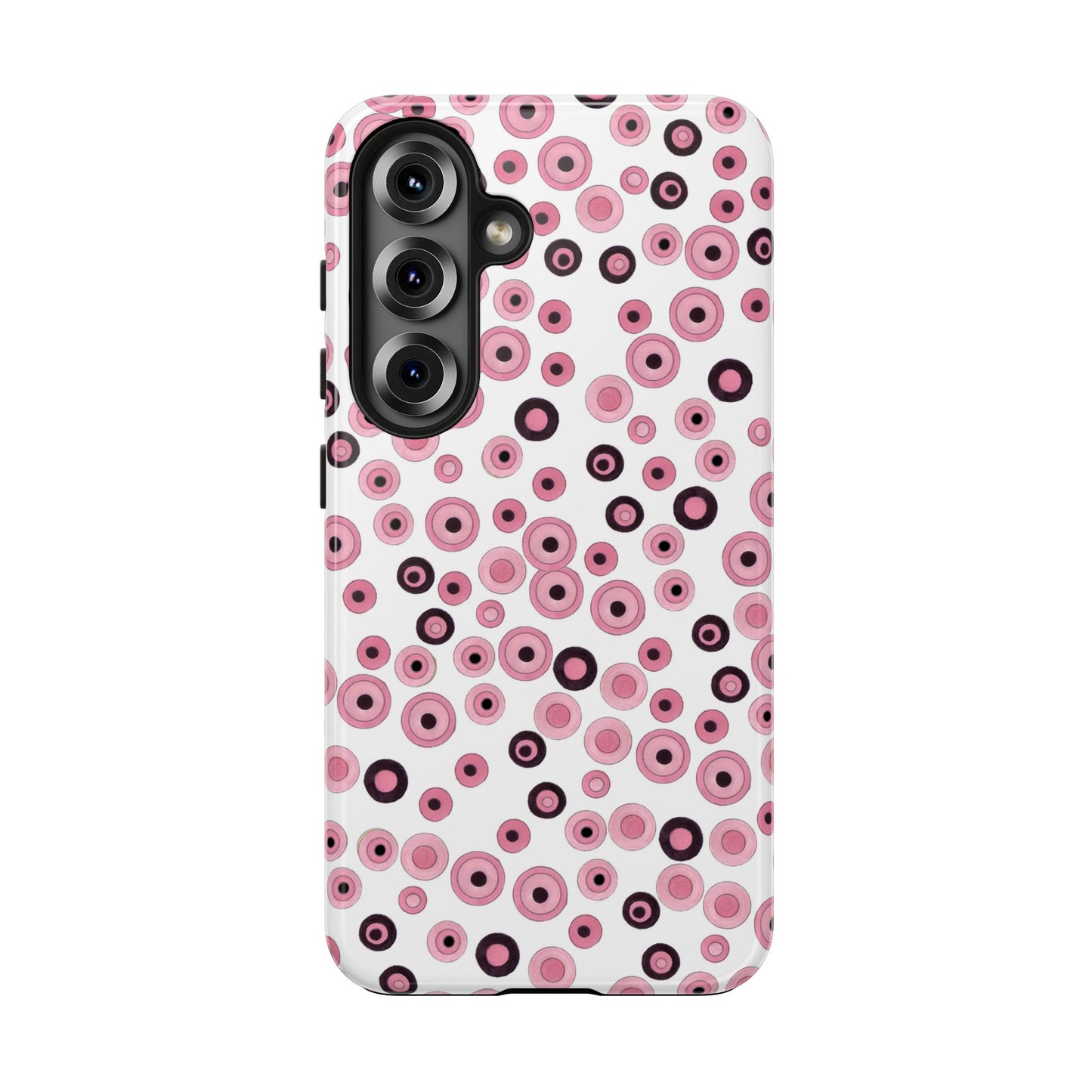 Dots White / Pink Phone Case
