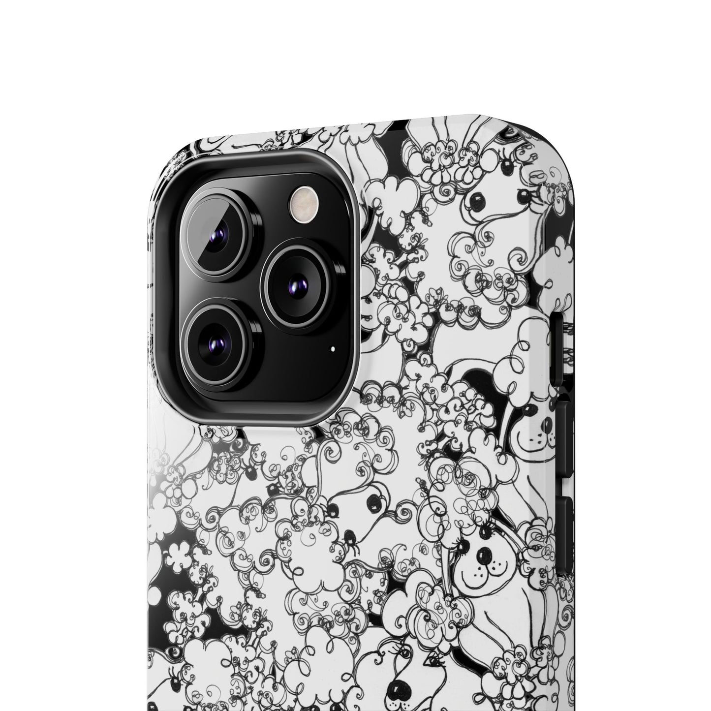 Poodle Party Black Phone Case