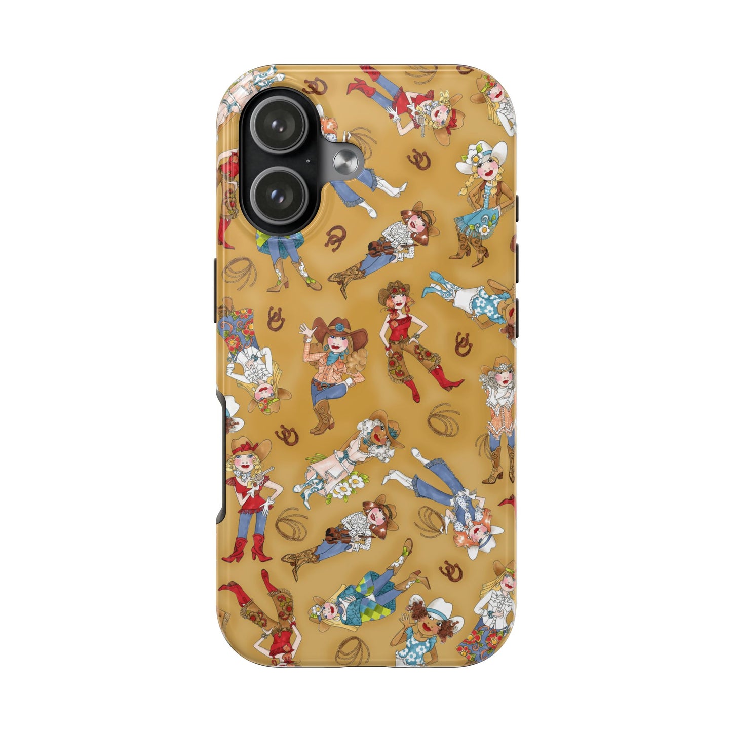Tossed Cowgirls Tan Phone Case
