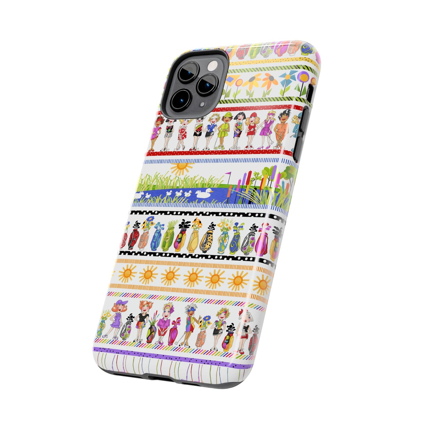 Golf Borders White Phone Case