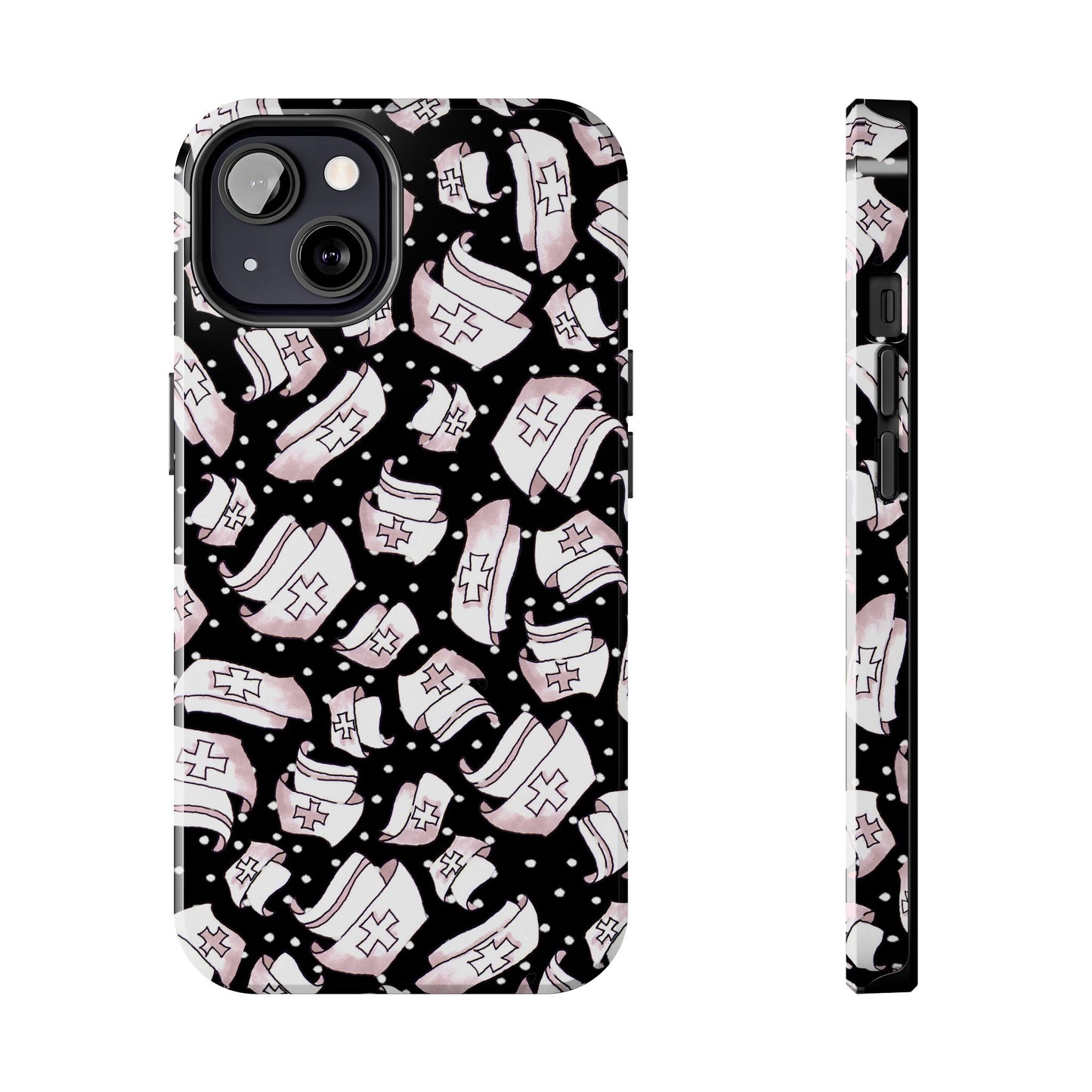 Med Hats Black Phone Case