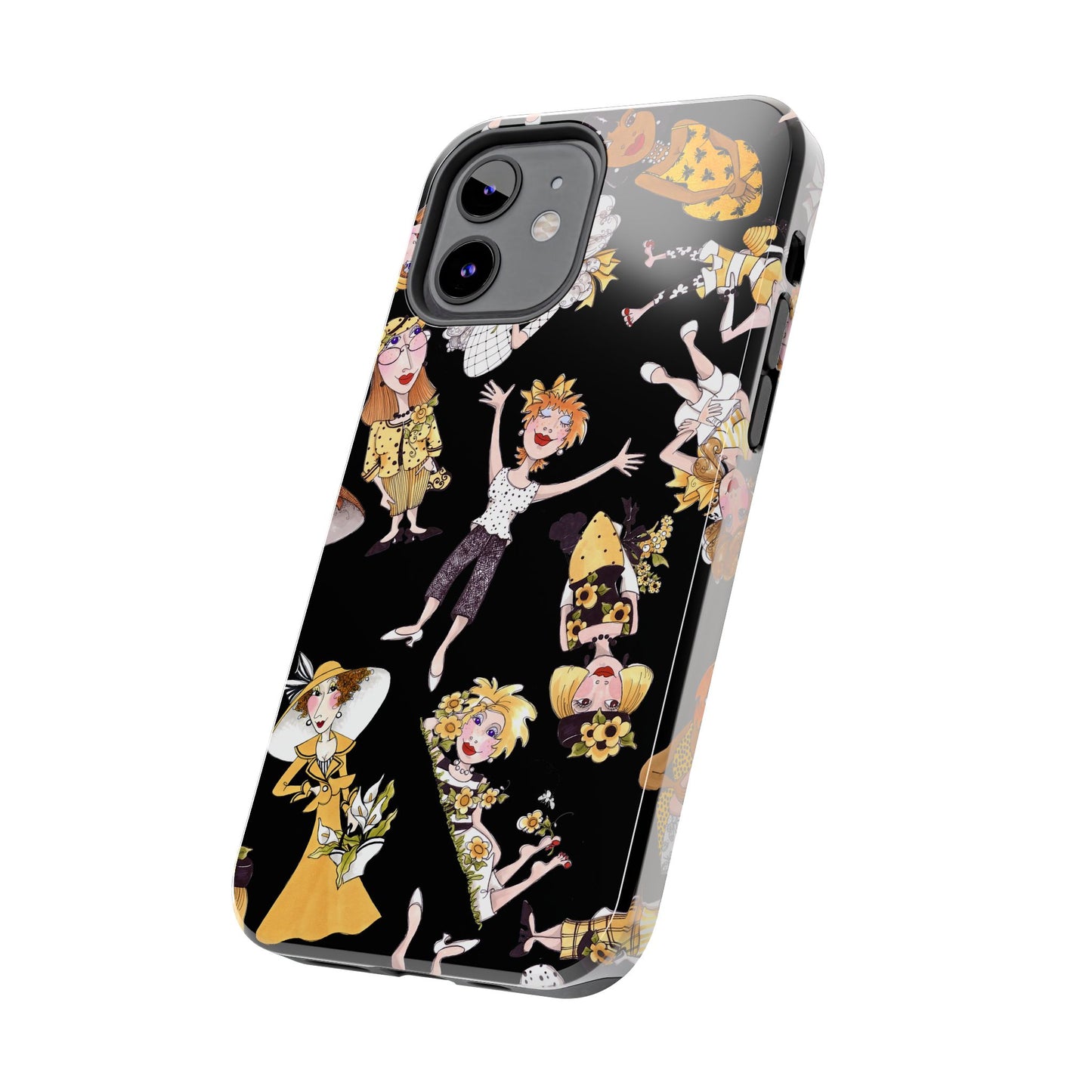 Bee Tossed Black Phone Case