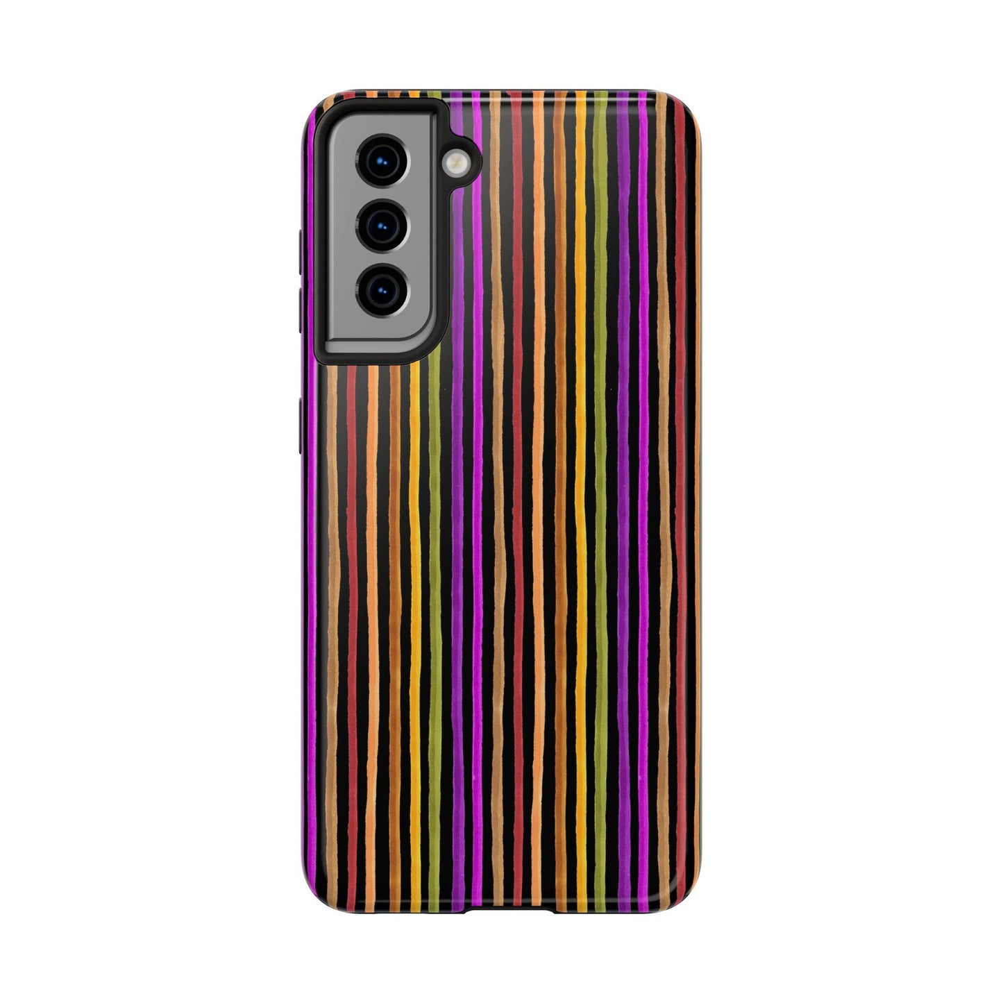 Spice Stripe Black Phone Case