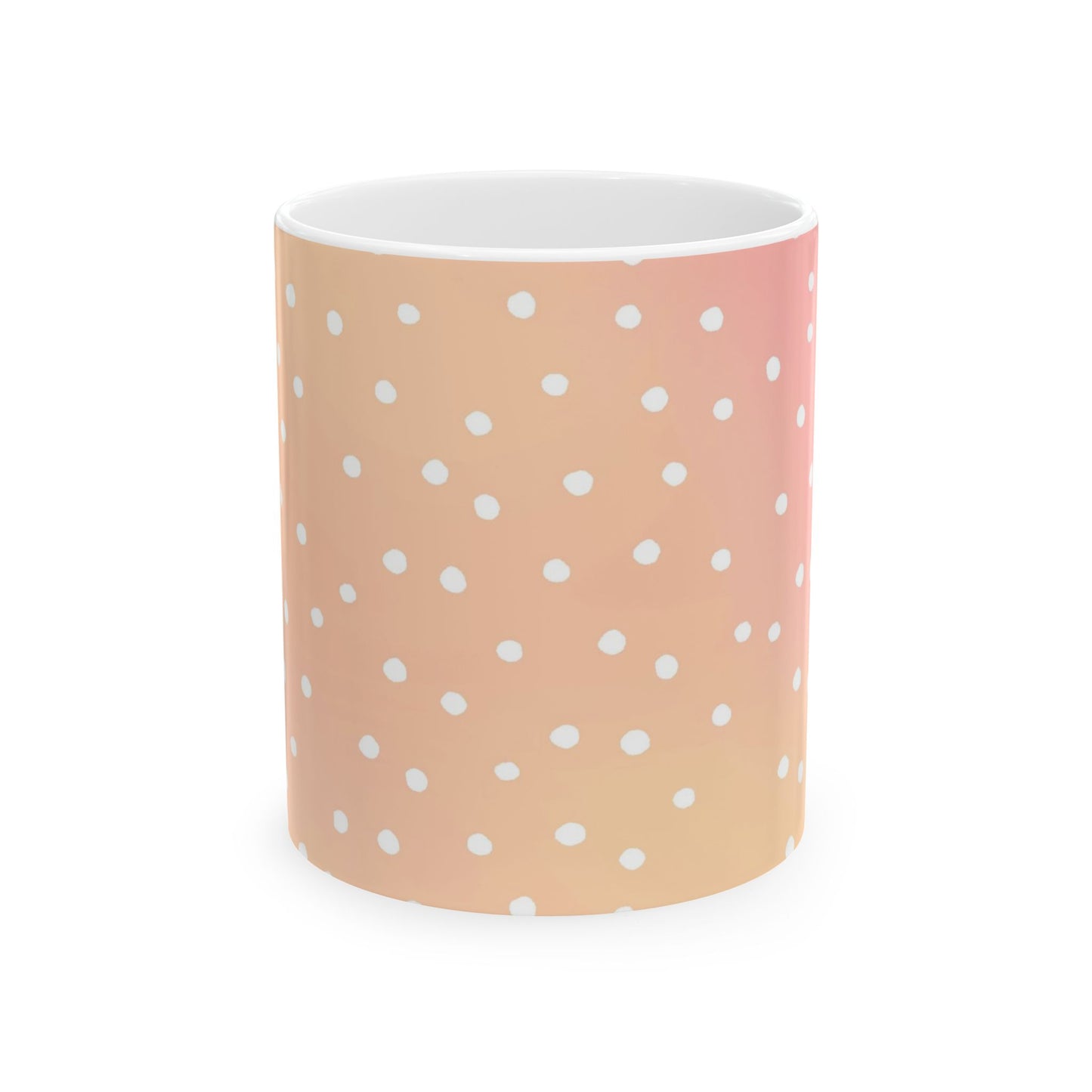 Dinky Dots Peach / White Cup