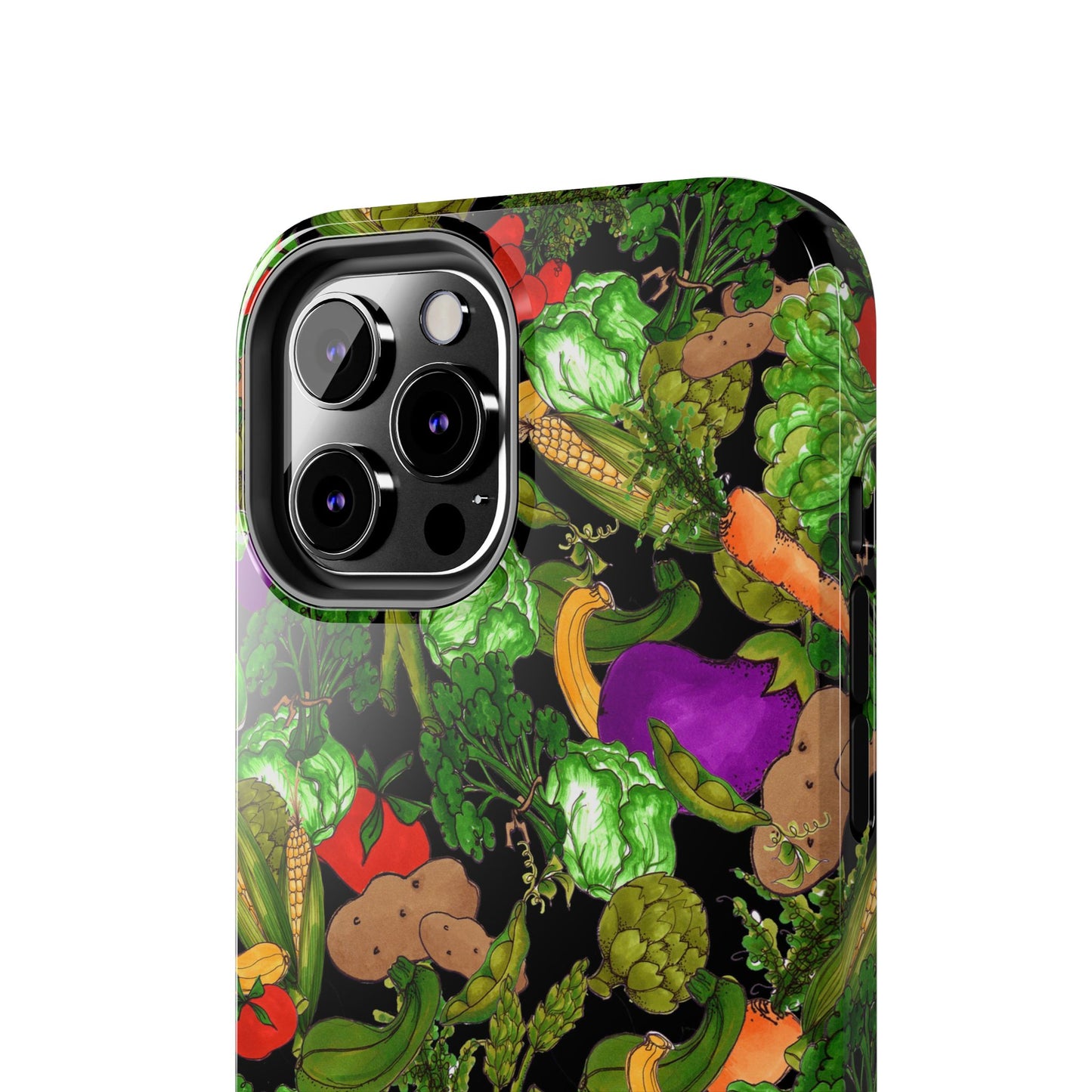 Veggie Jungle Black Phone Case