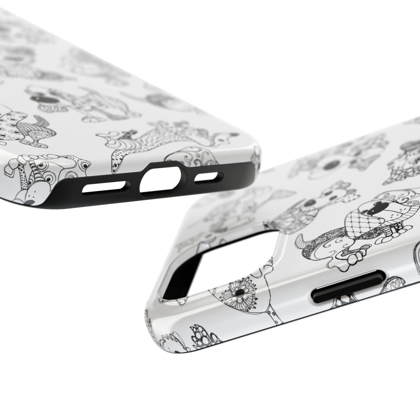 Doodle Dogs White Phone Case