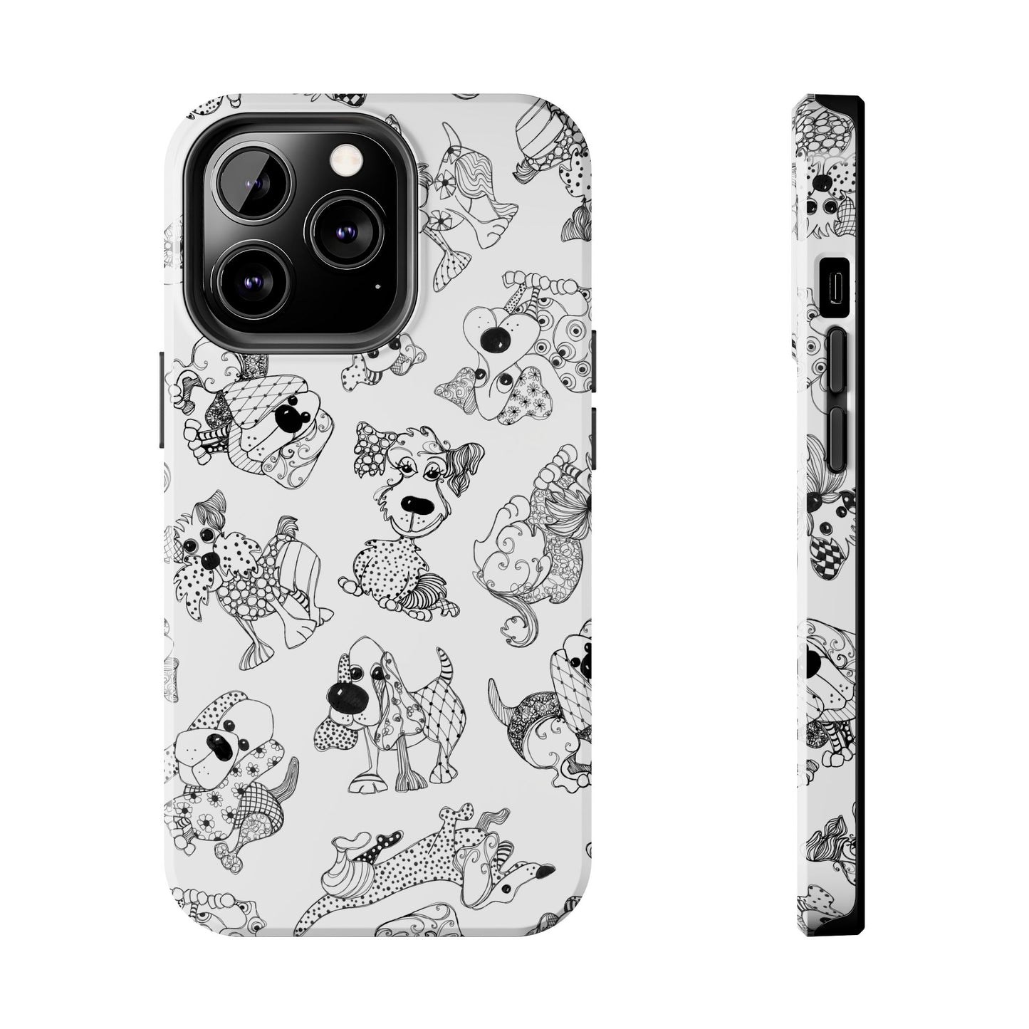 Doodle Dogs White Phone Case