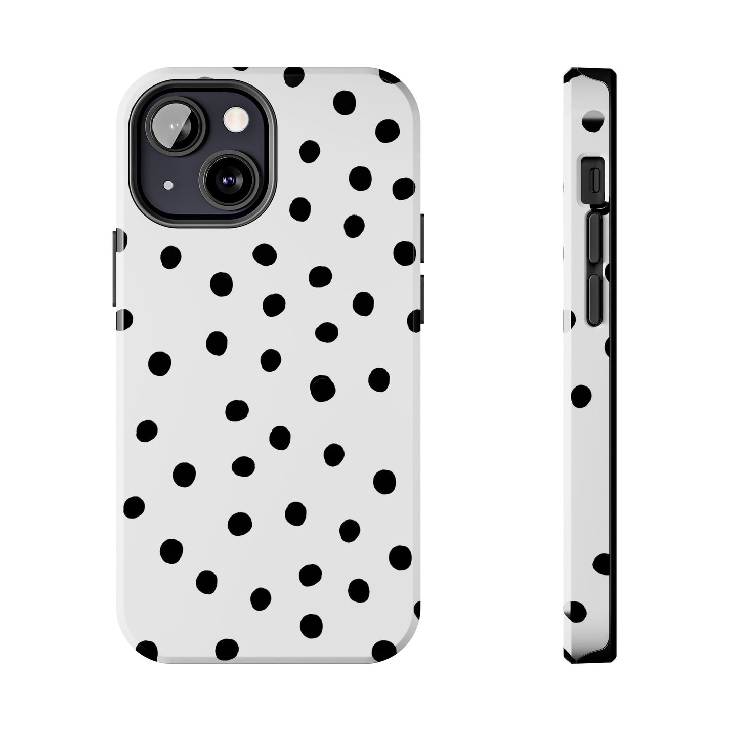 Dot White / Black Phone Case