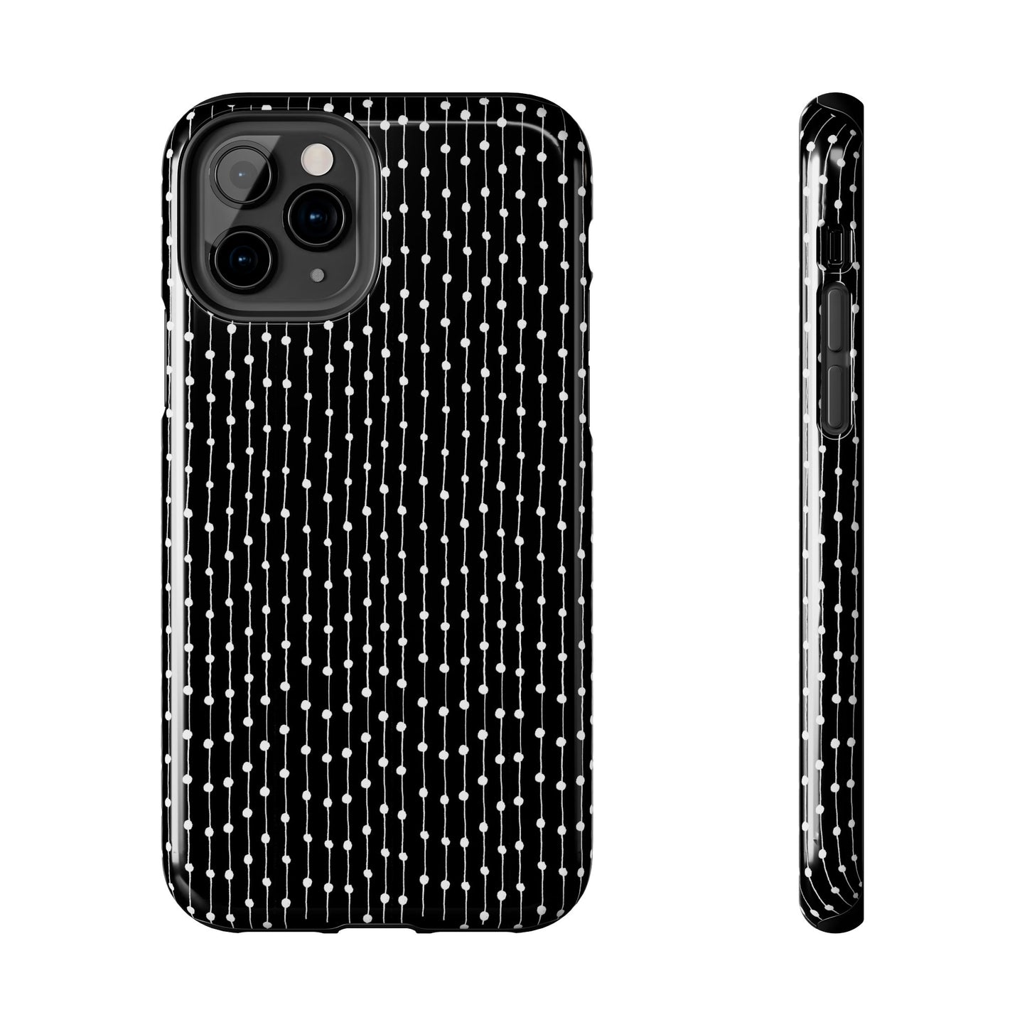 Pin Stripe Black / White Phone Case