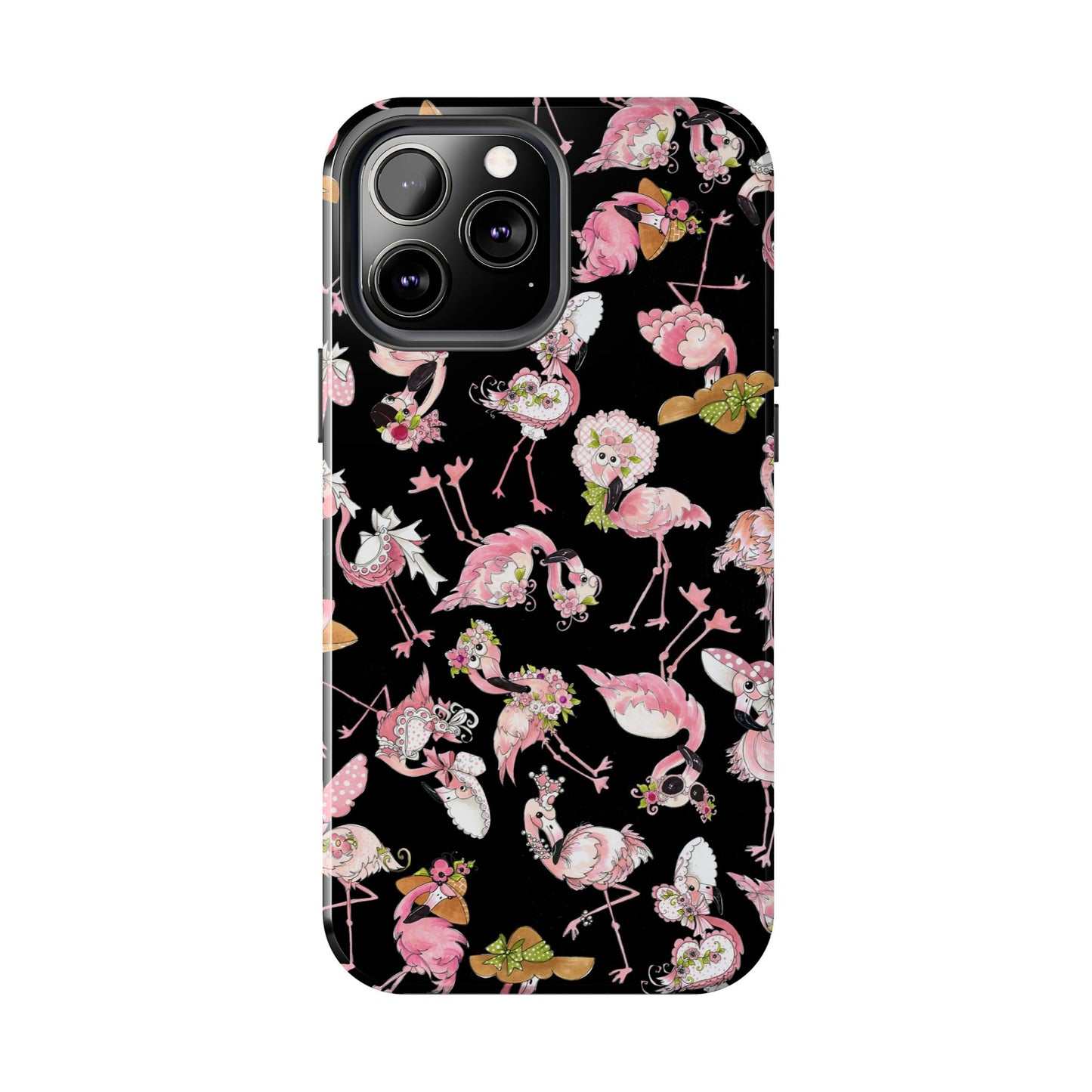 Tossed Flams Black Phone Case