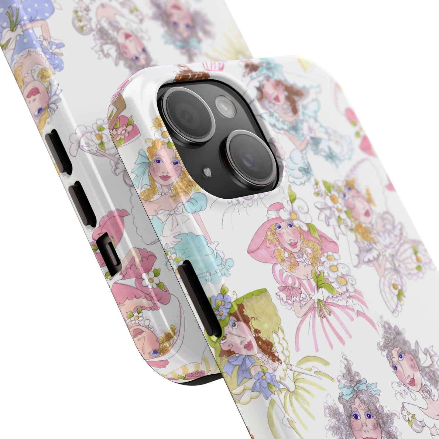 Tossed Belles White Phone Case