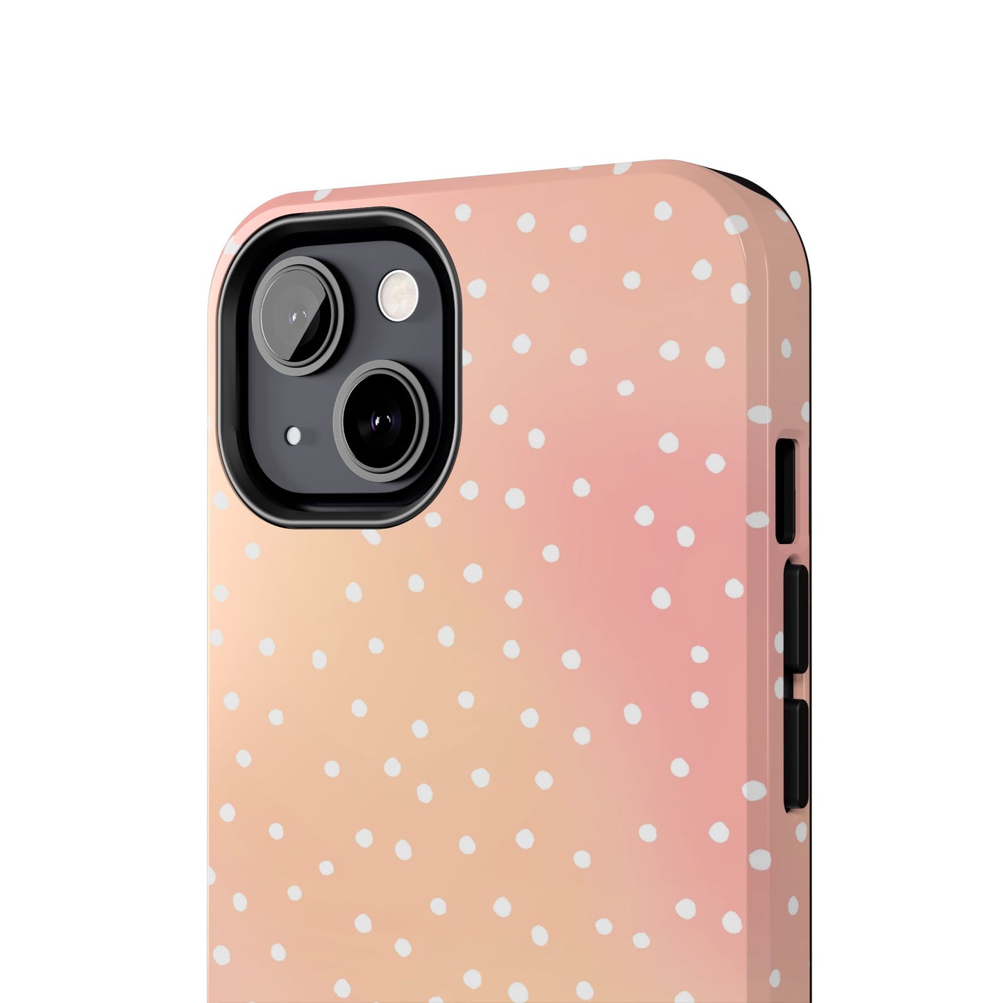 Dinky Dots Peach / White Phone Case