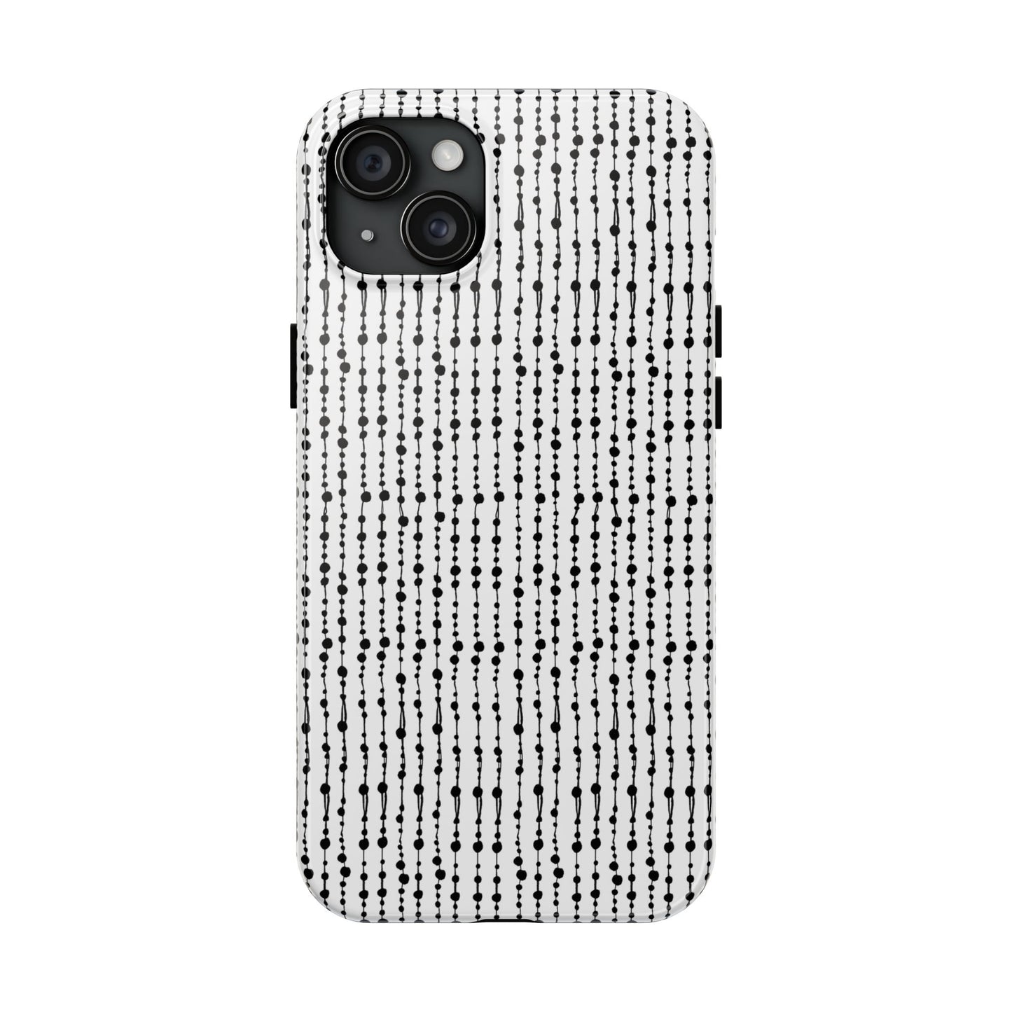 Beaded Curtain White / Black Phone Case