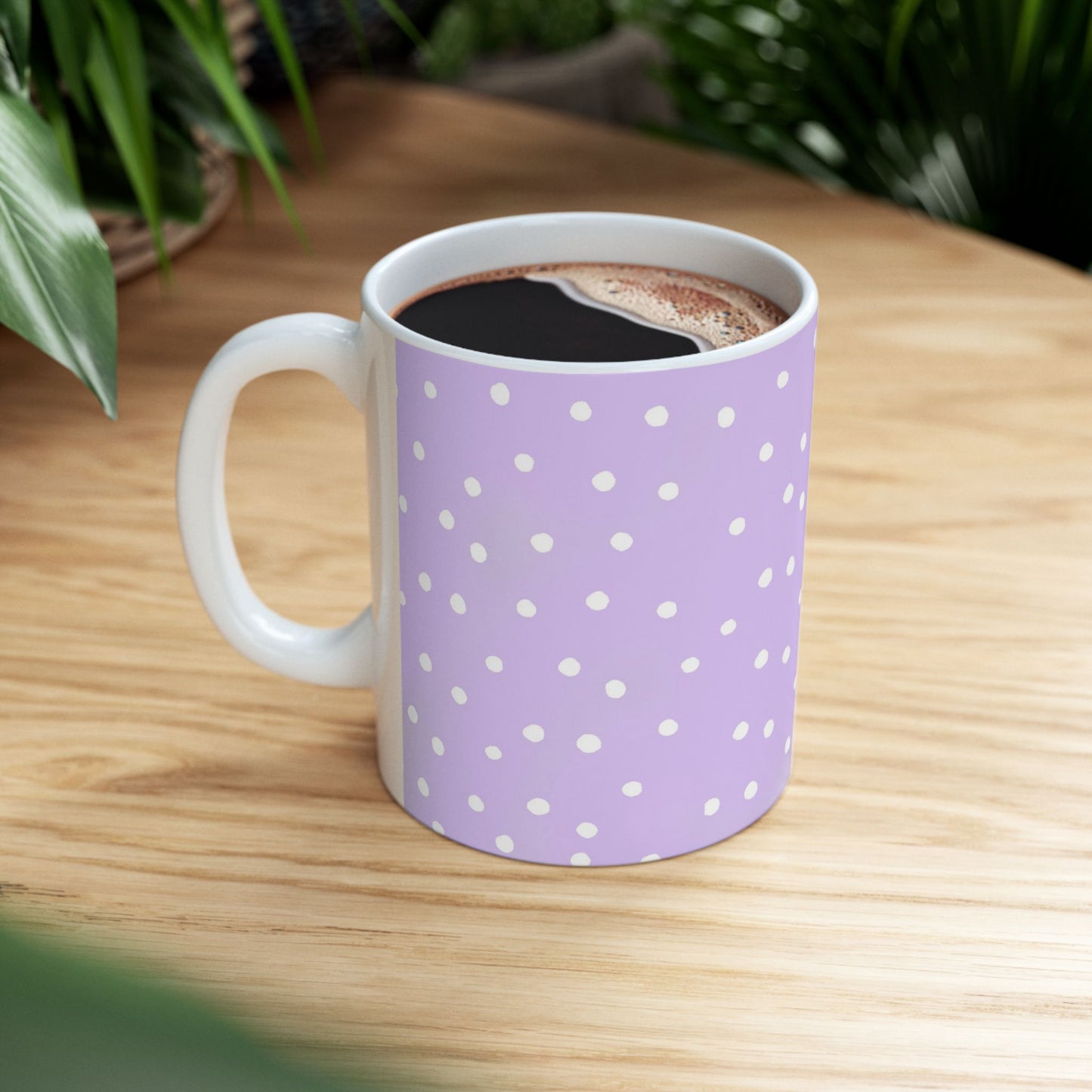 Dinky Dots Lilac / White Cup
