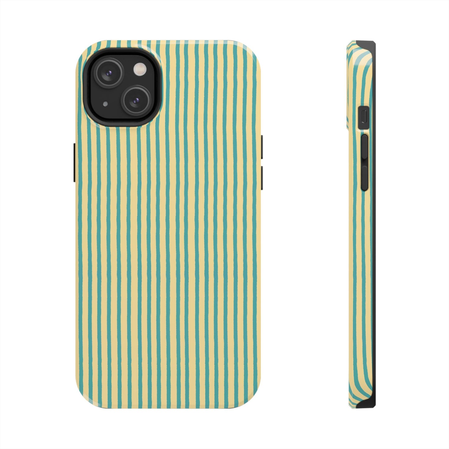 Stripe Yellow / Turquoise Phone Case