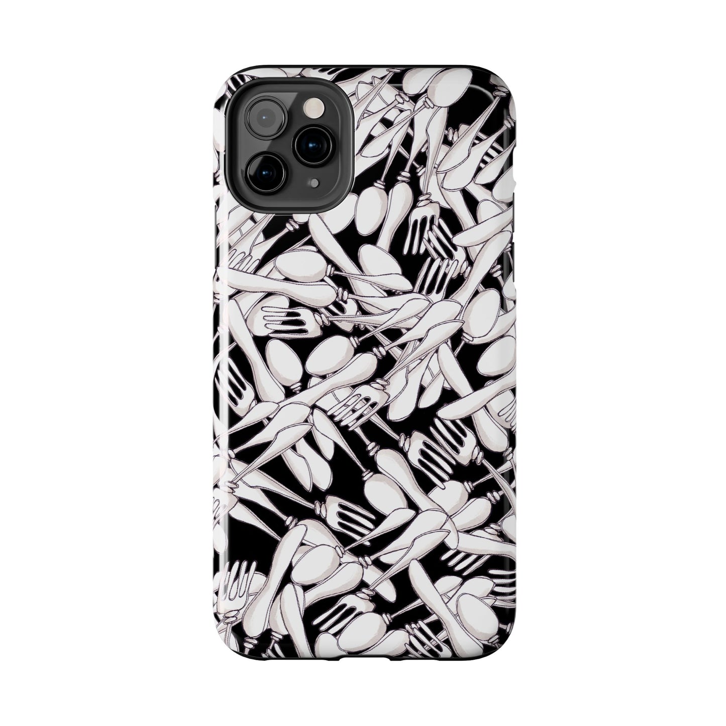 Silverware Wars Black Phone Case