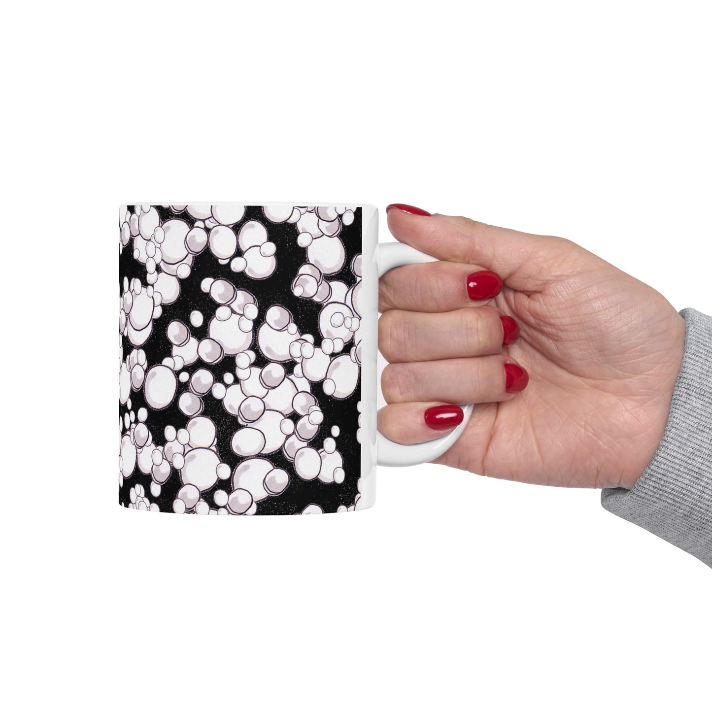 Bubble Dots Black Cup