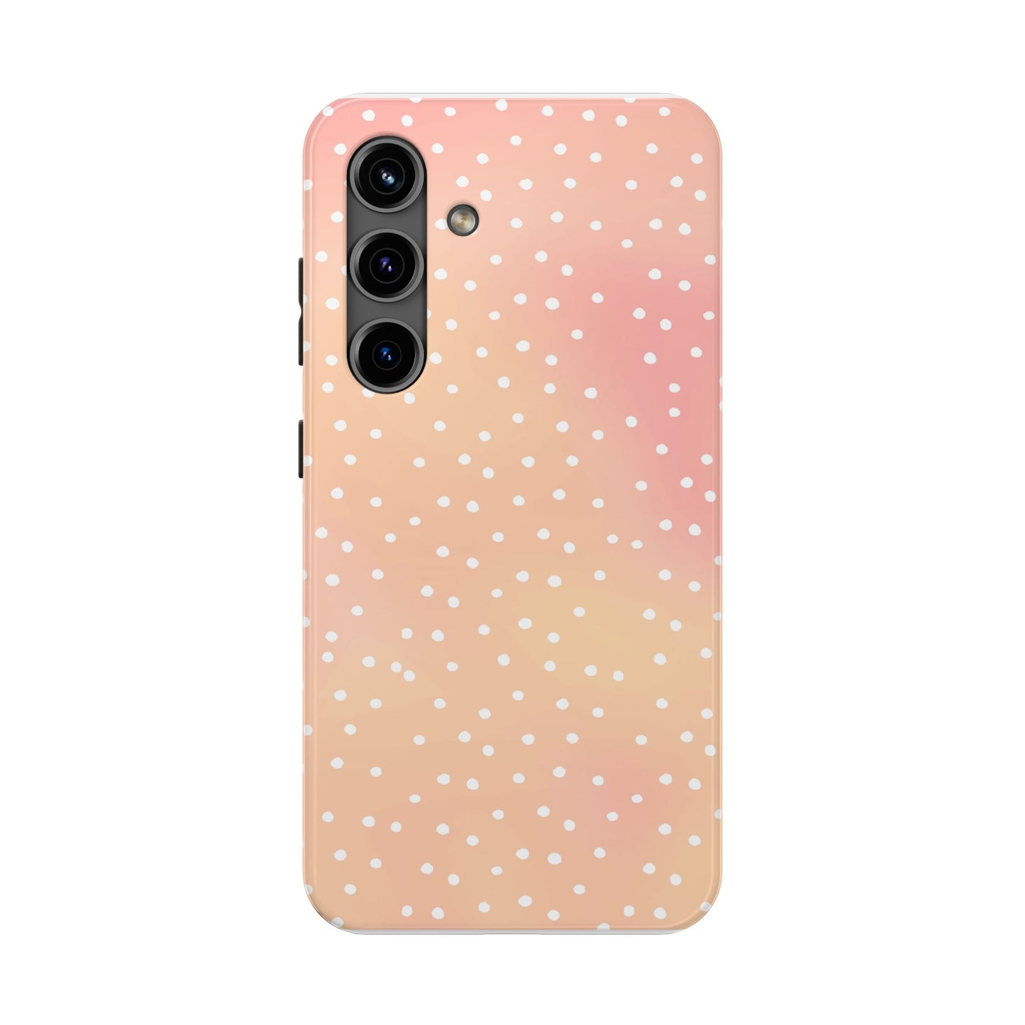 Dinky Dots Peach / White Phone Case