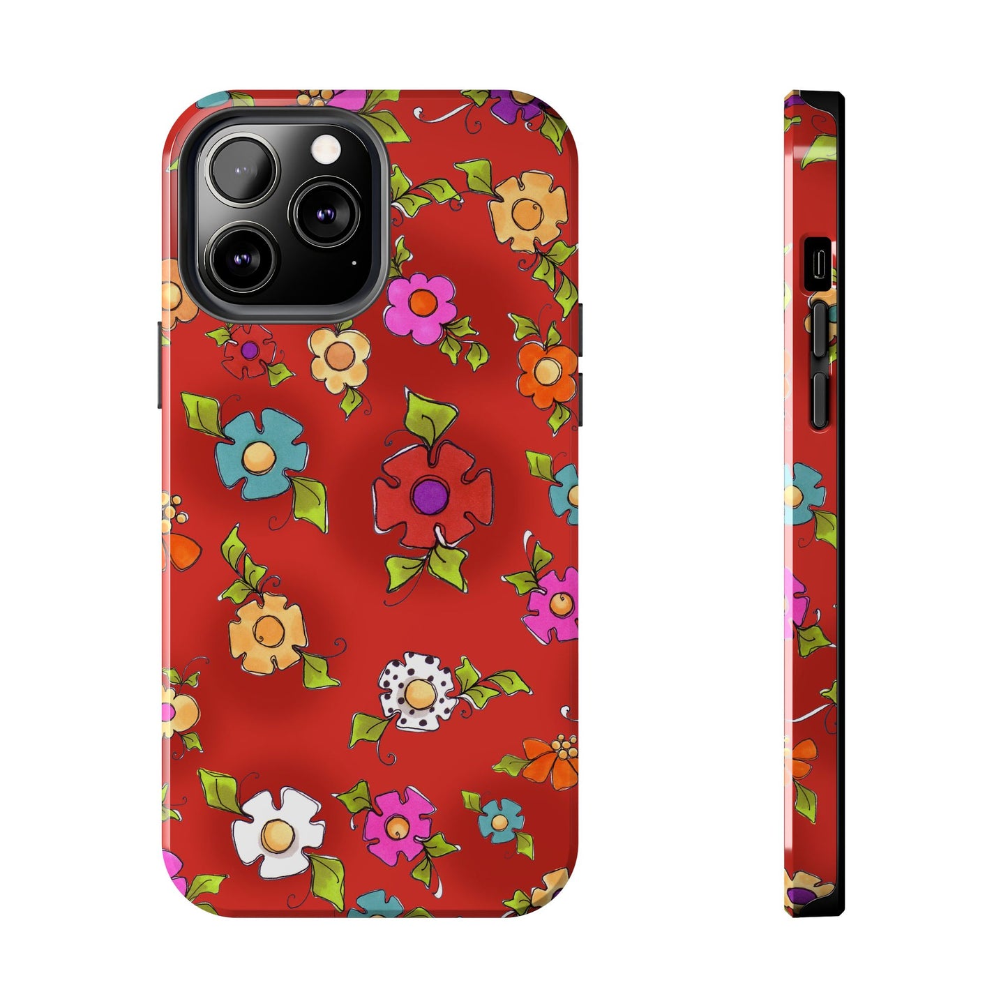 Happy Blooms Red Phone Case