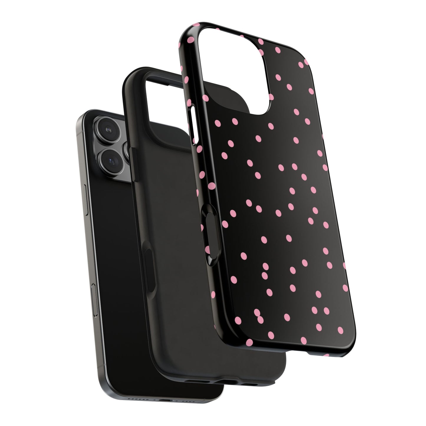 Space Dots Black / Pink Phone Case