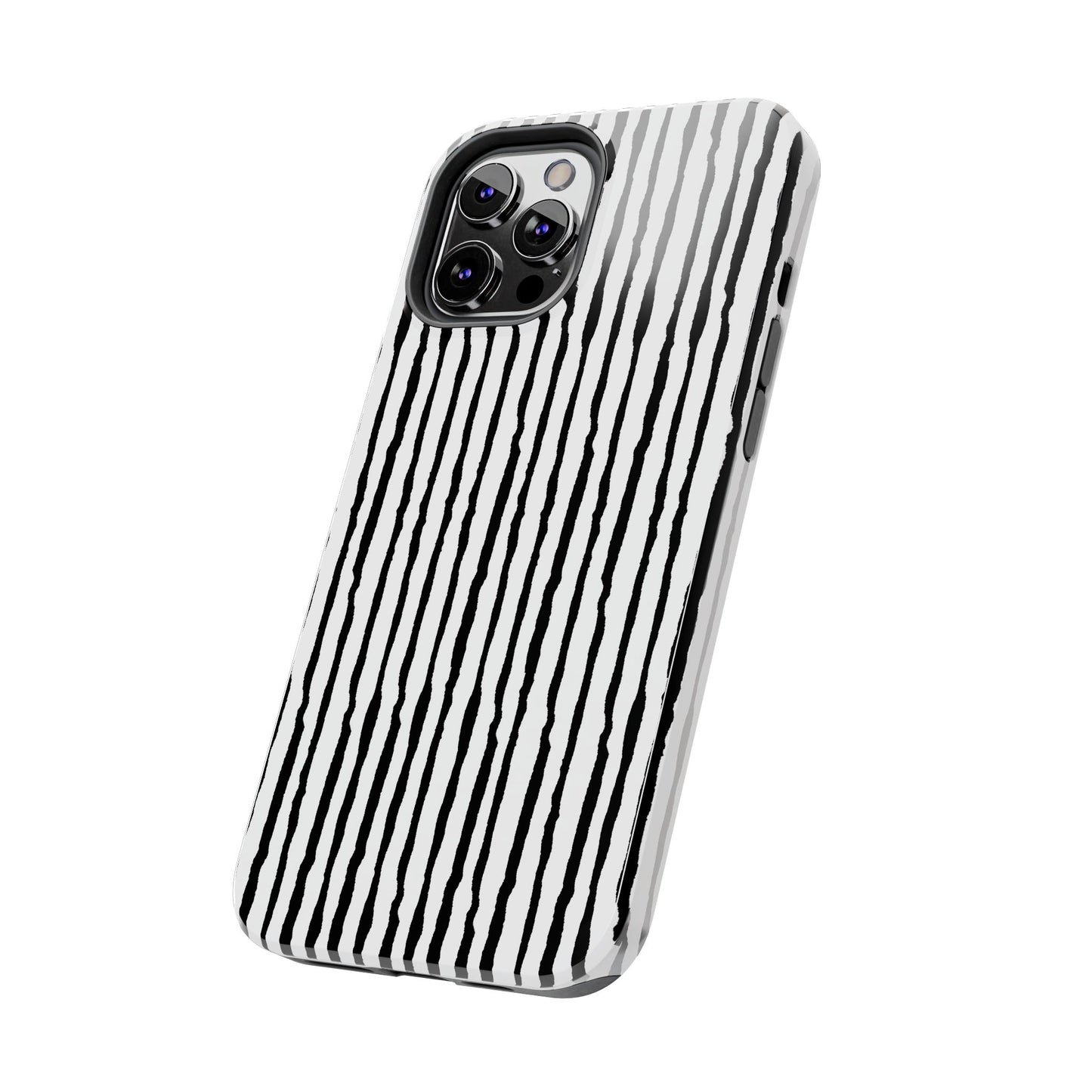 Sorta Stripe White / Black Phone Case