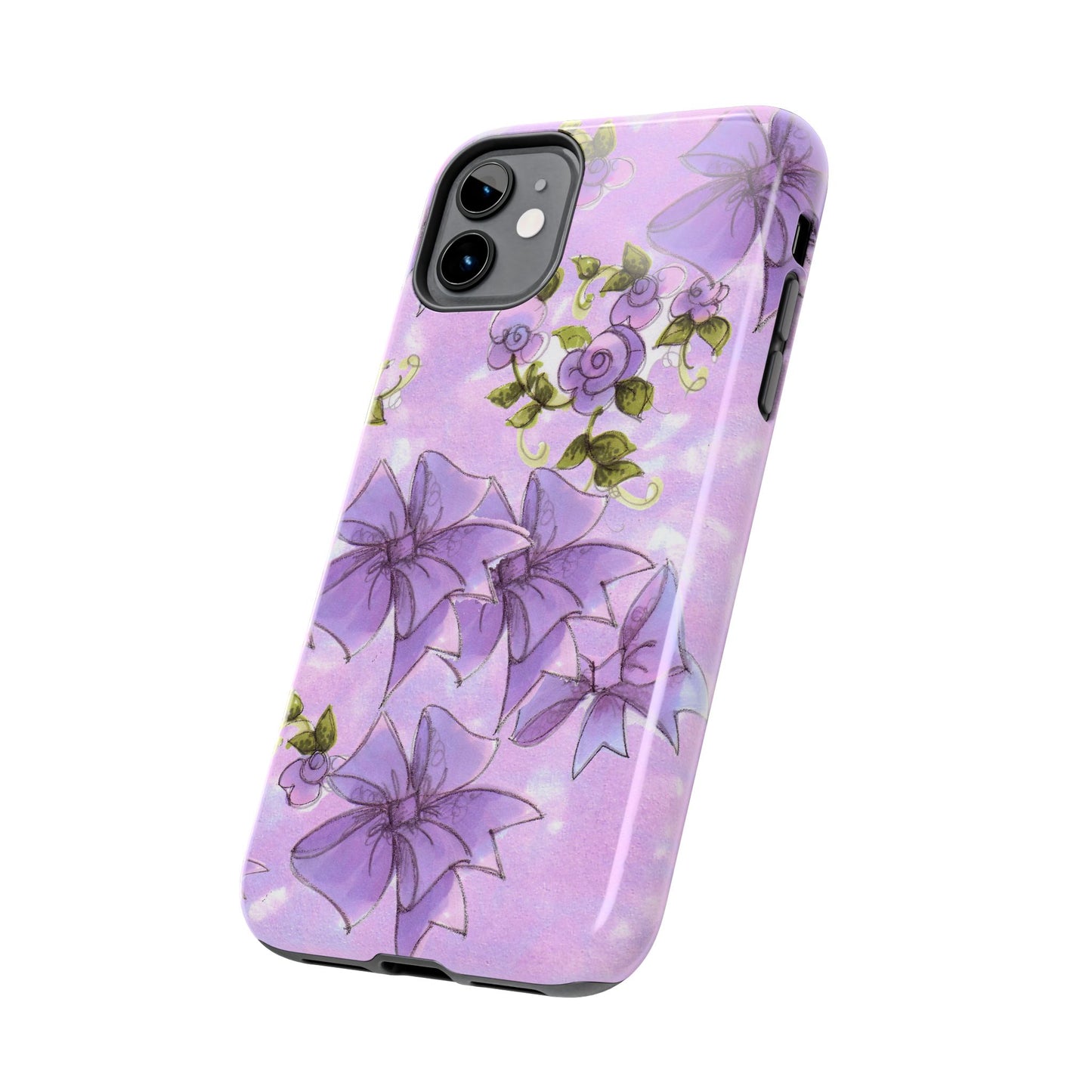 Bows & Flowers Purple Phone Case