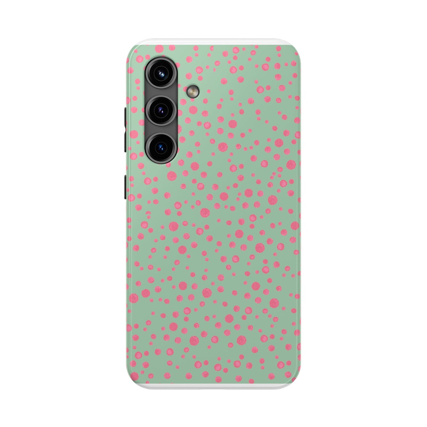 Balloon Dots Sage / Pink Phone Case