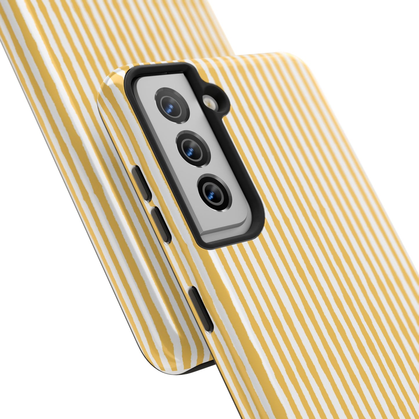 Lazy Stripe Yellow / White Phone Case