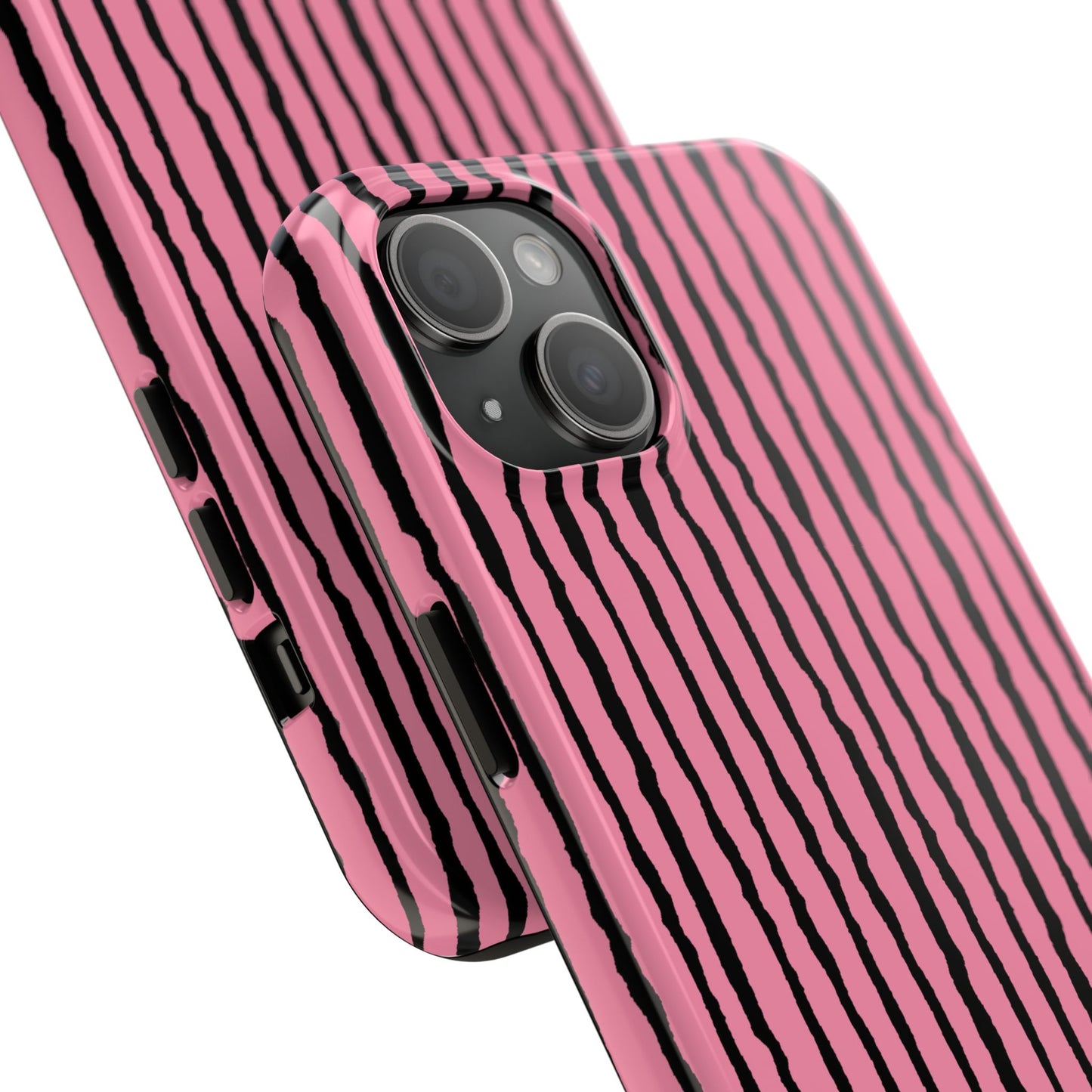 Sorta Stripe Pink / Black Phone Case