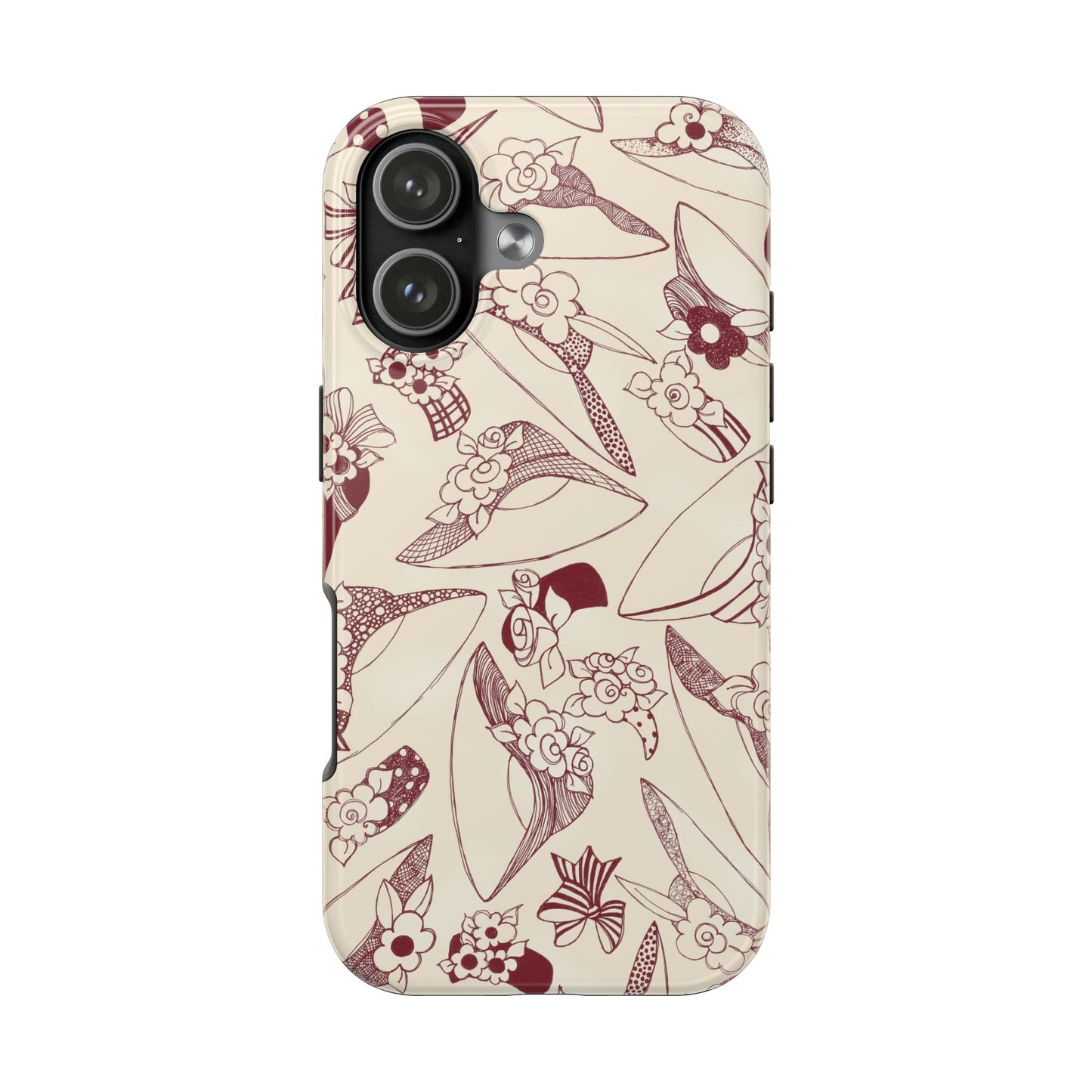 Millinery Ivory / Red Phone Case