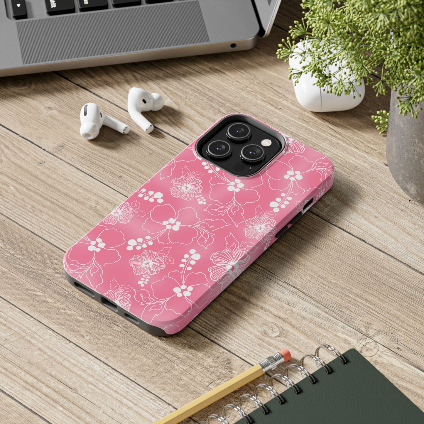 Lacey Hibiscus Pink Phone Case