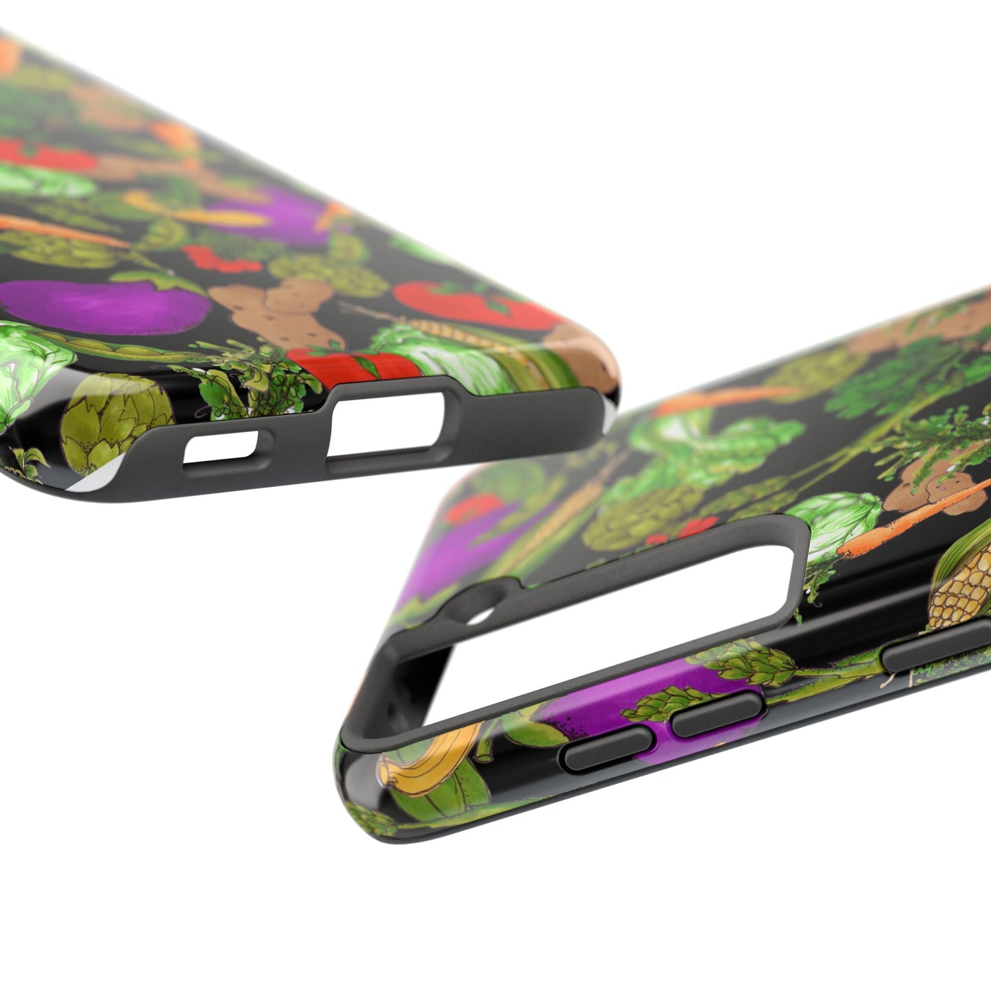 Veggie Jungle Black Phone Case