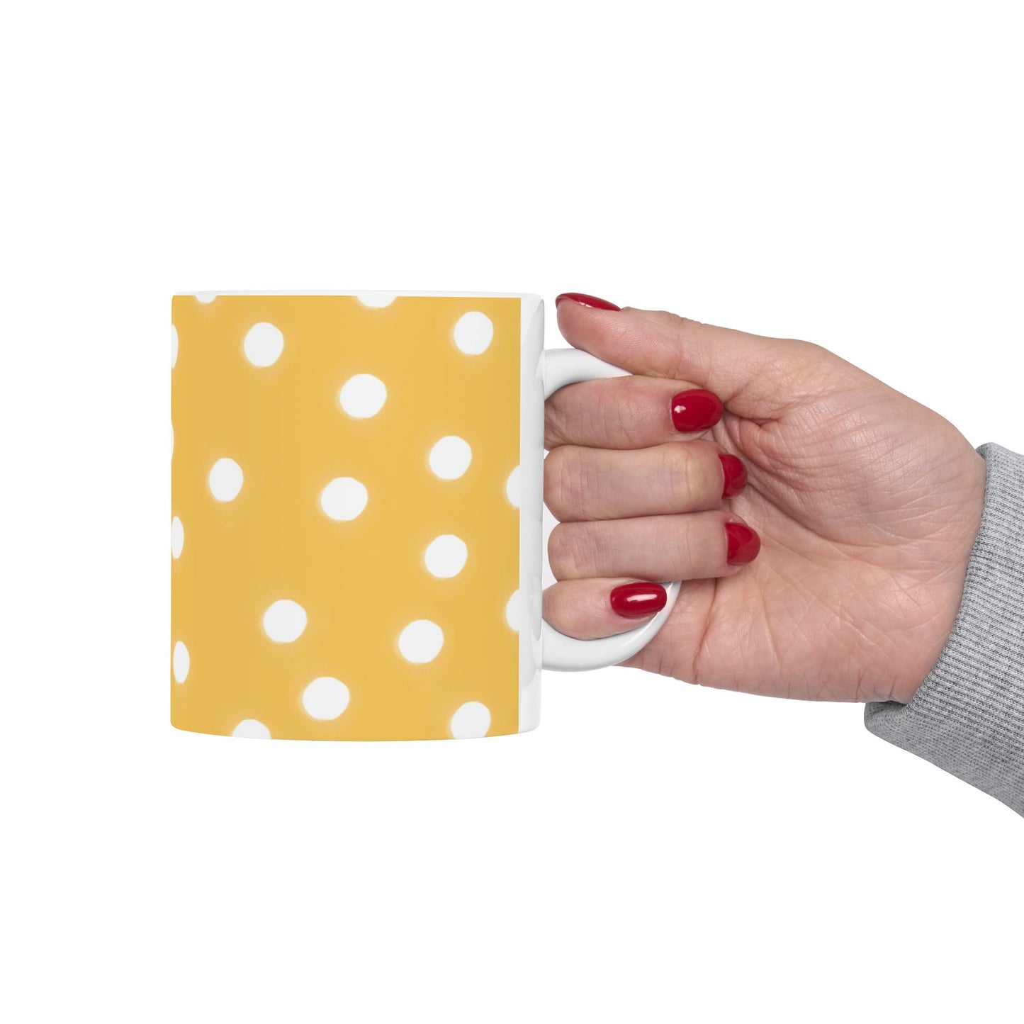 Jumbo Dots Yellow / White Cup