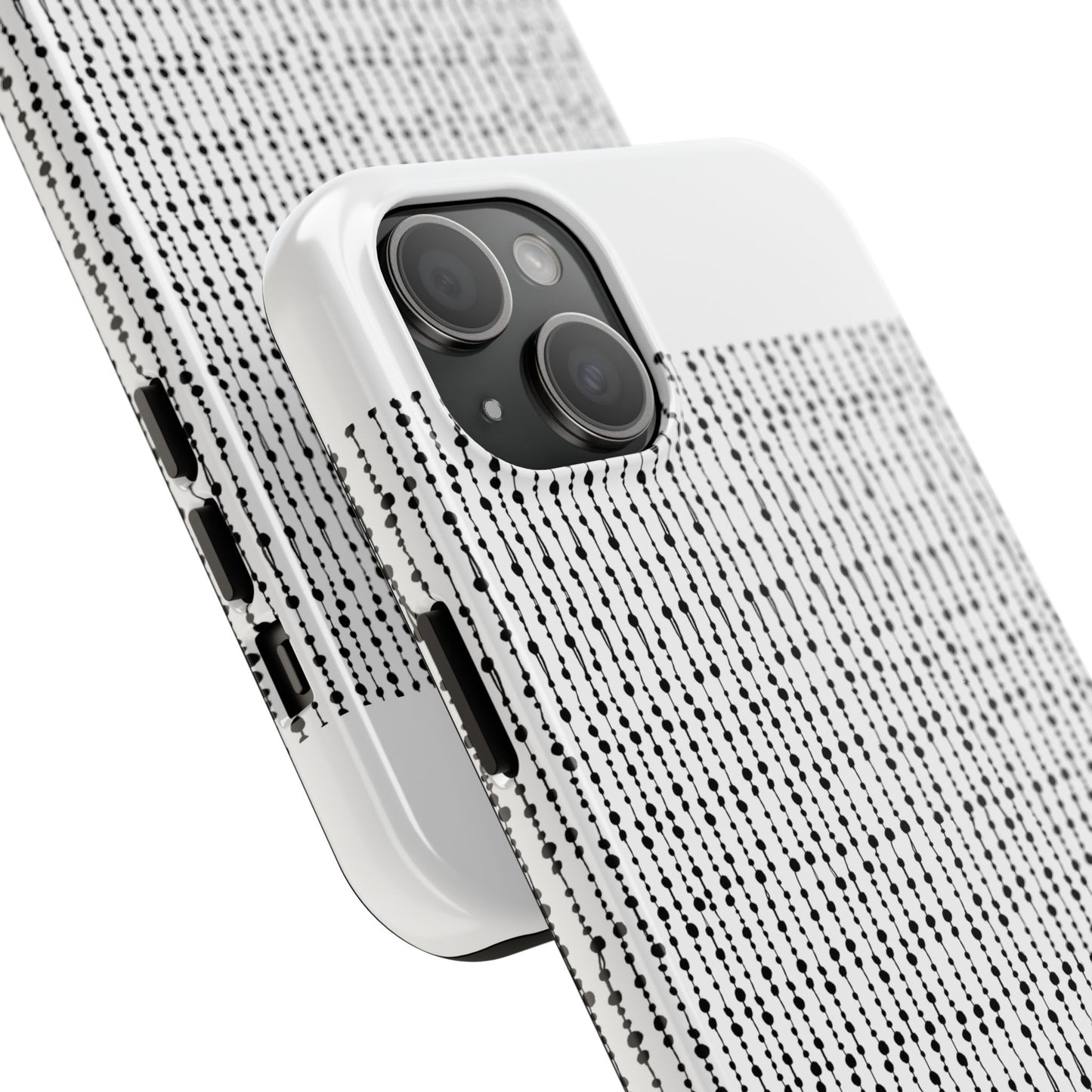 Beaded Curtain White / Black Phone Case
