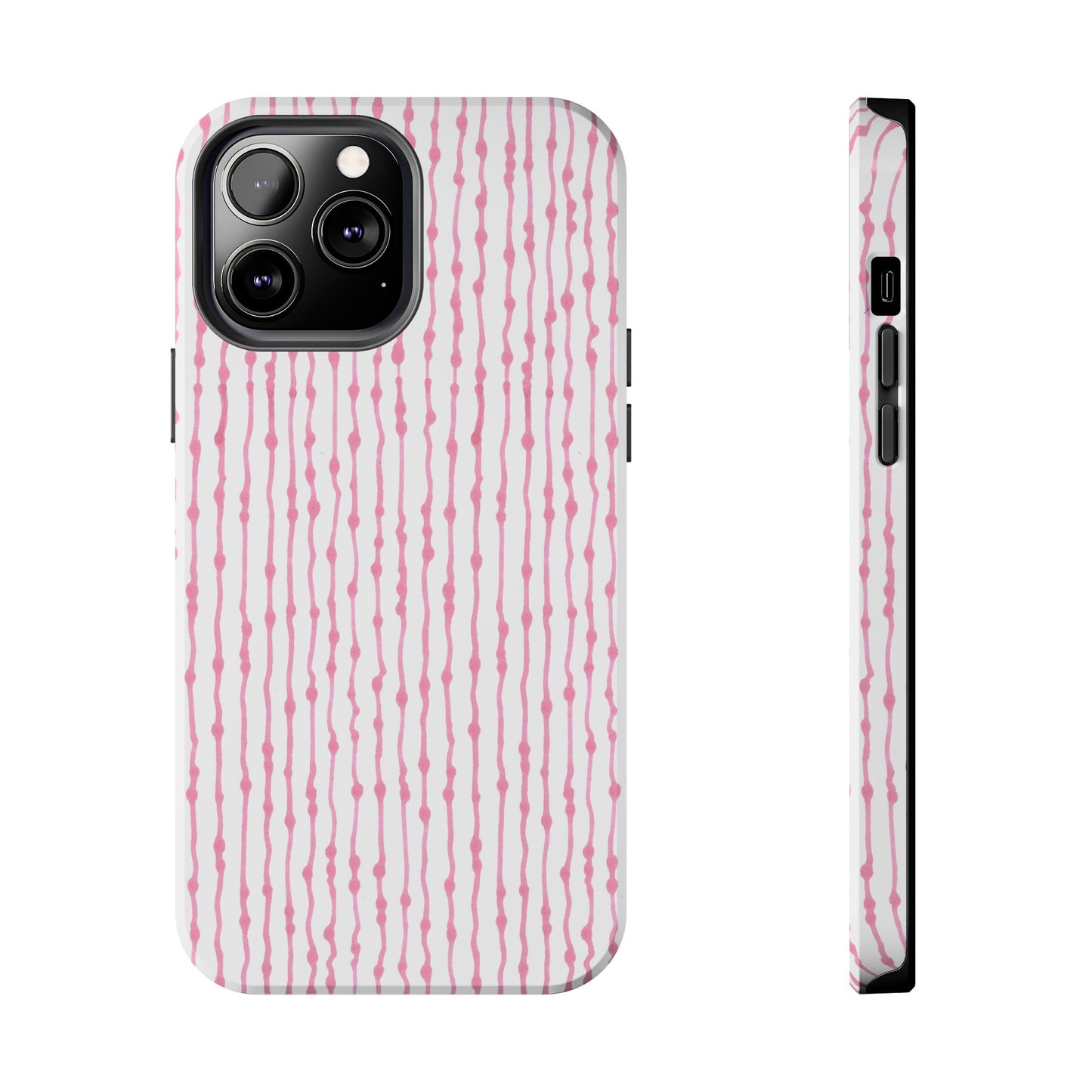 Faux Seersucker White / Pink Phone Case
