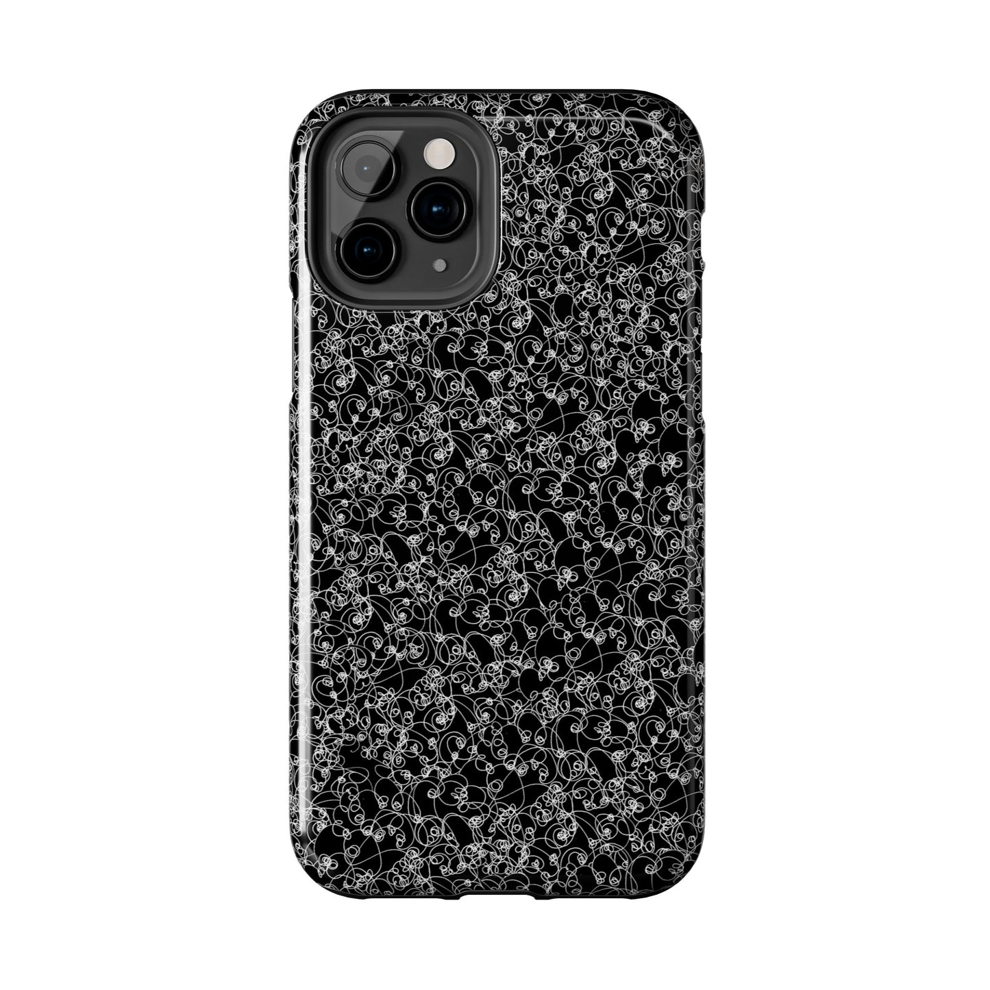 Scribble Black / White Phone Case