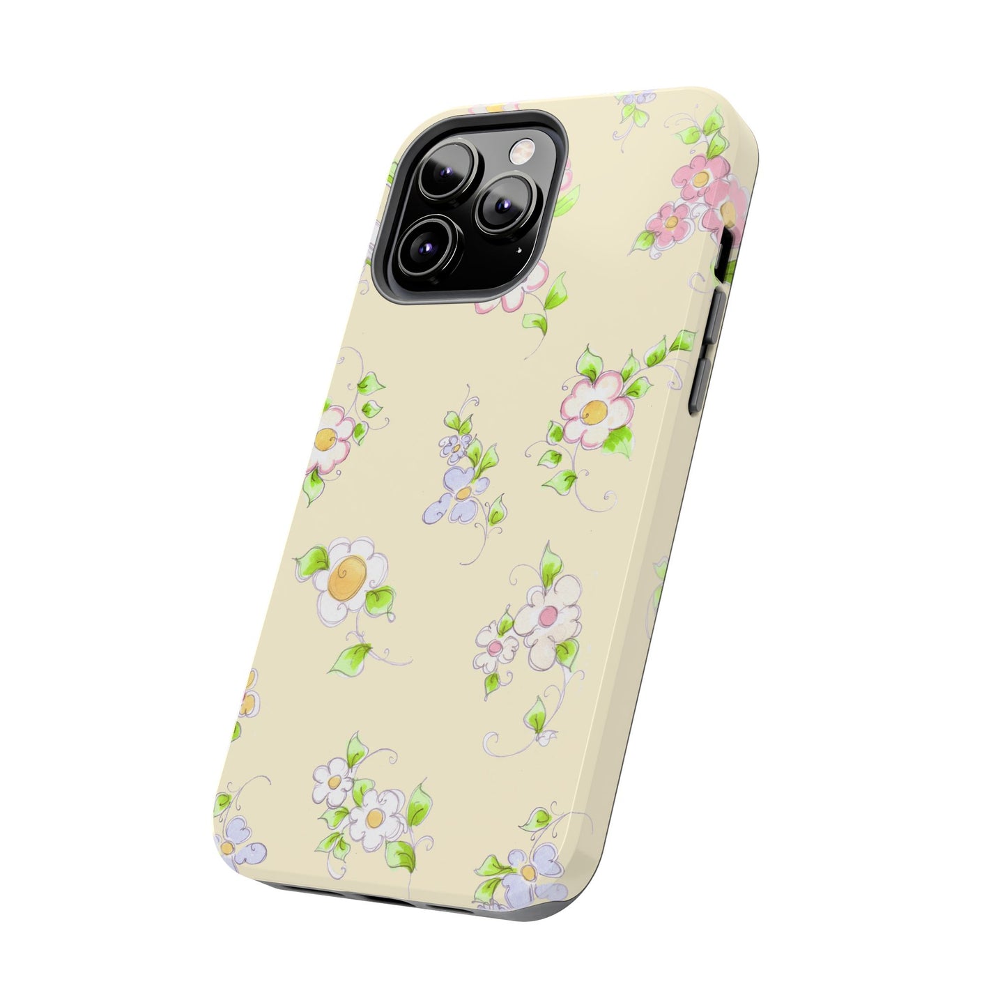 Precious Posies Yellow Phone Case
