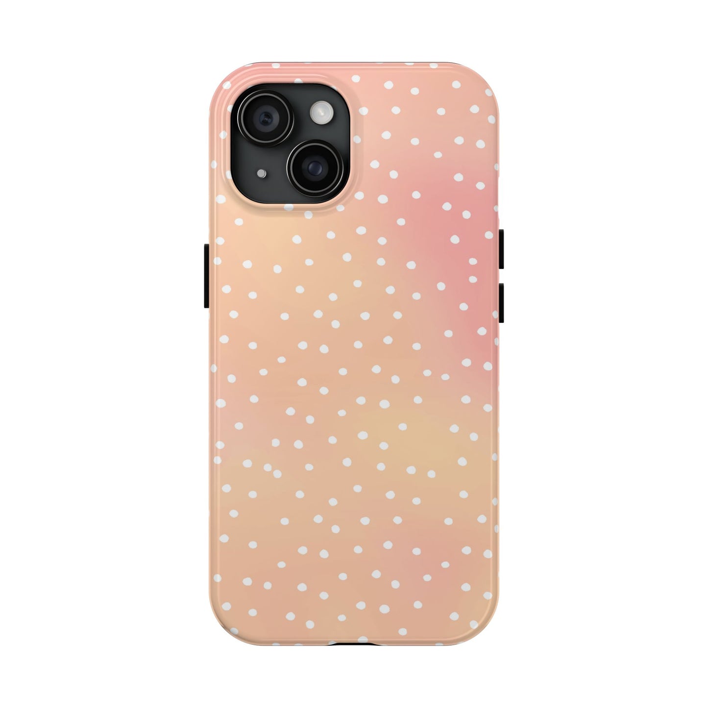 Dinky Dots Peach / White Phone Case
