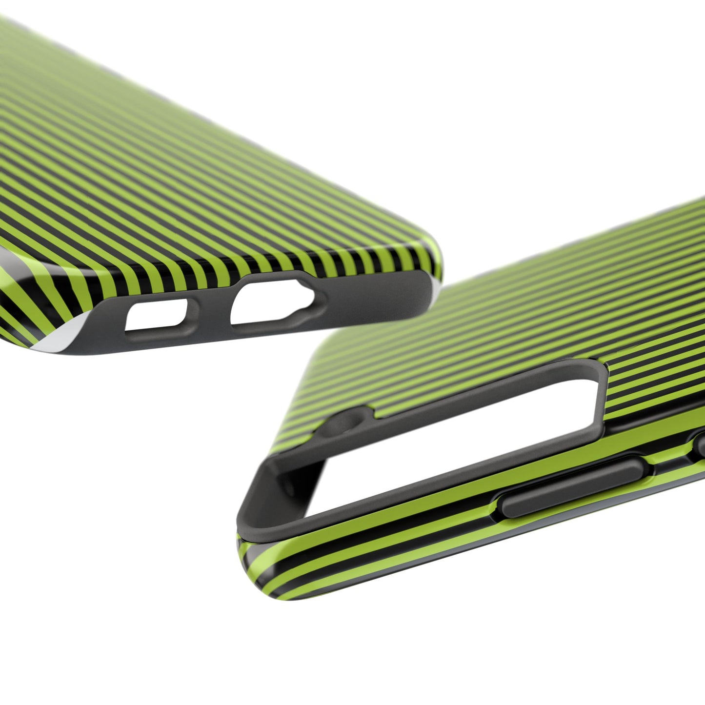Stripe Green / Black Phone Case