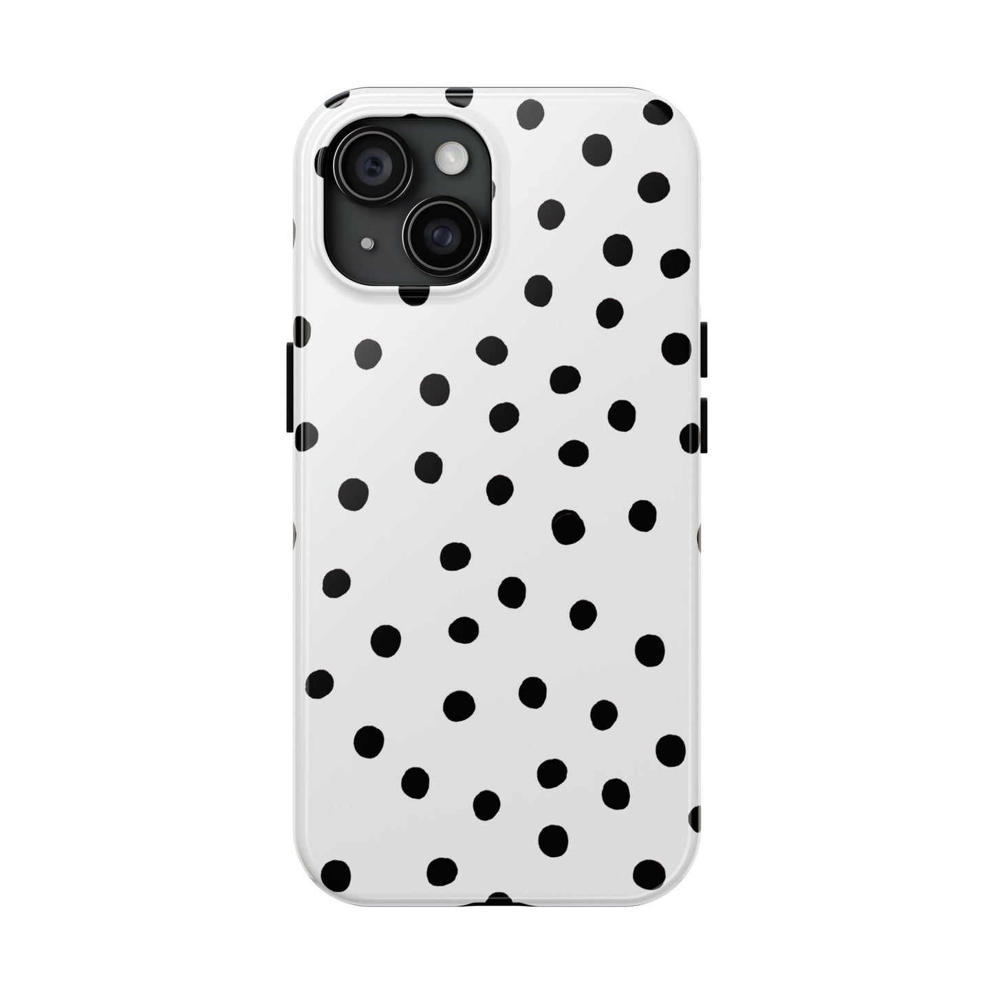 Dot White / Black Phone Case