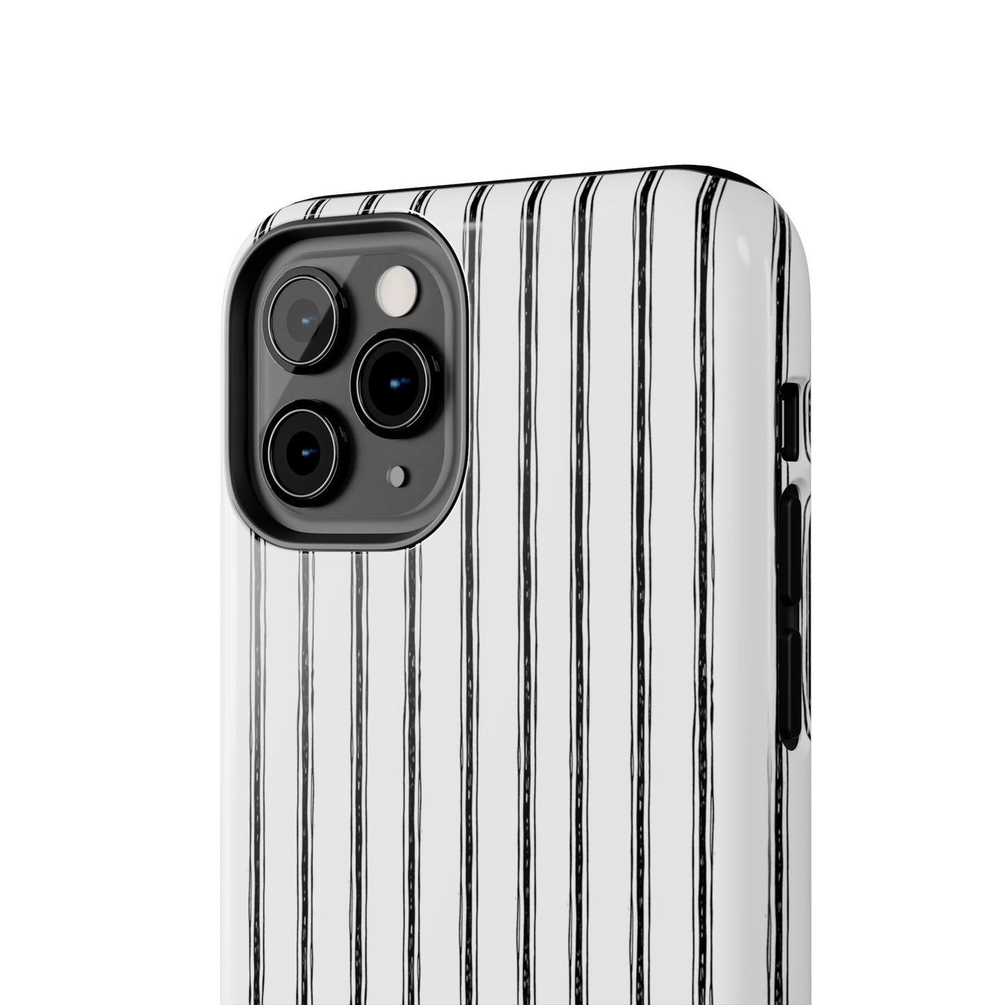 Napkin Stripe White / Black Phone Case