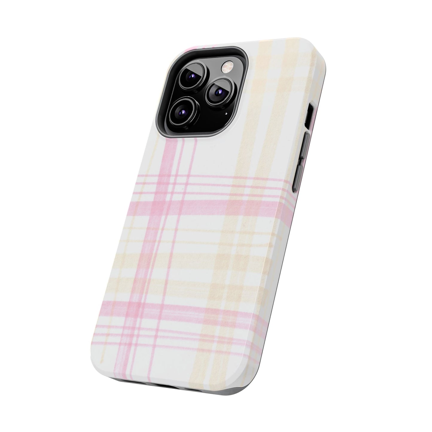 Flower Model Plaid Phone Case
