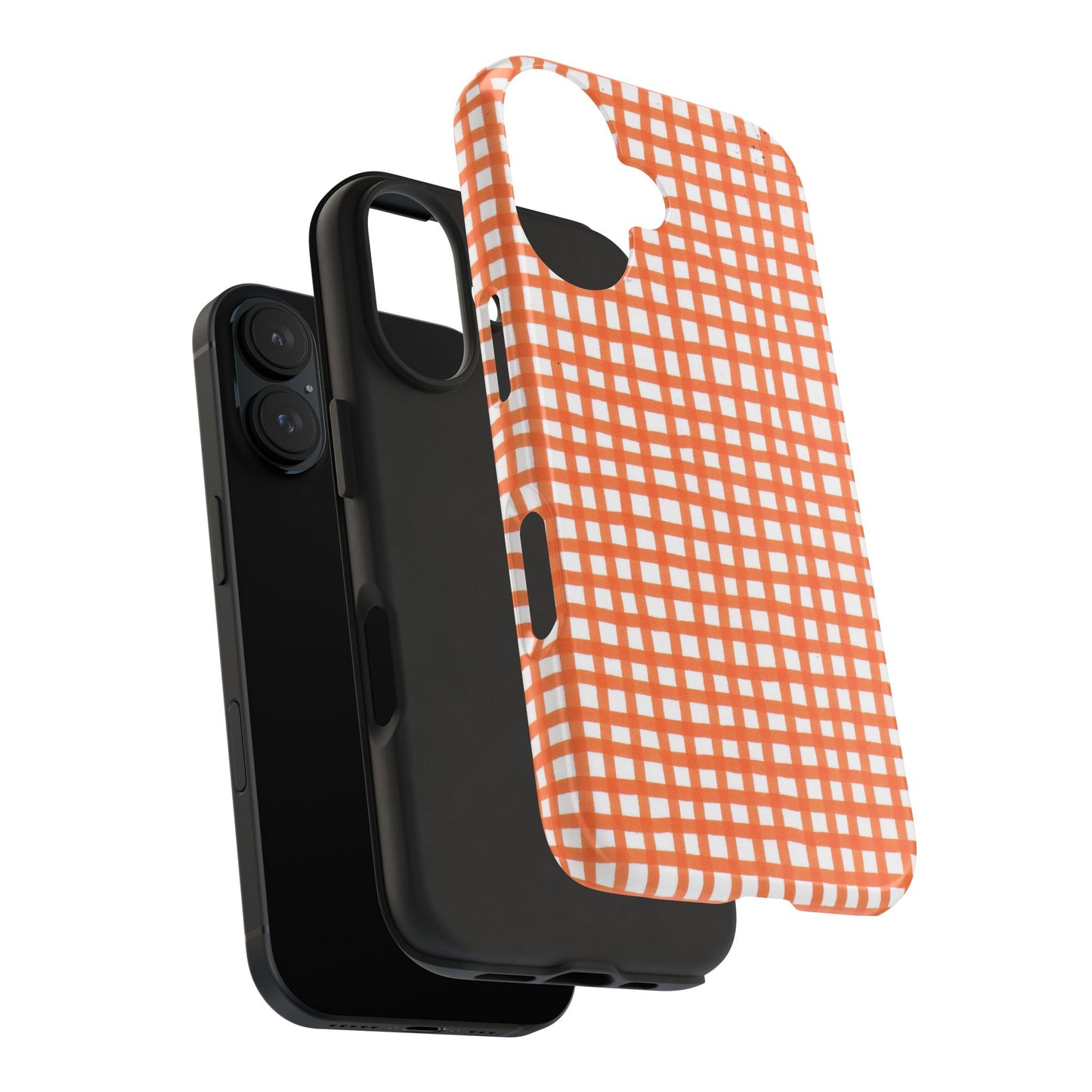 Chipper Check Orange Phone Case