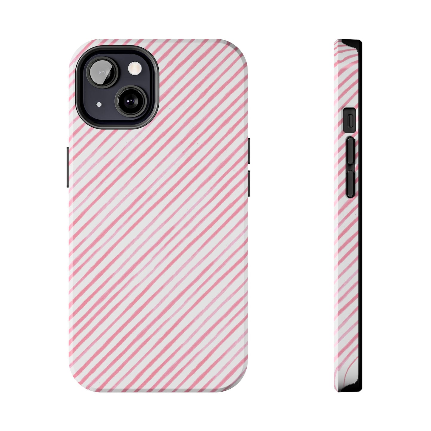 Bias Stripe White / Pink Phone Case