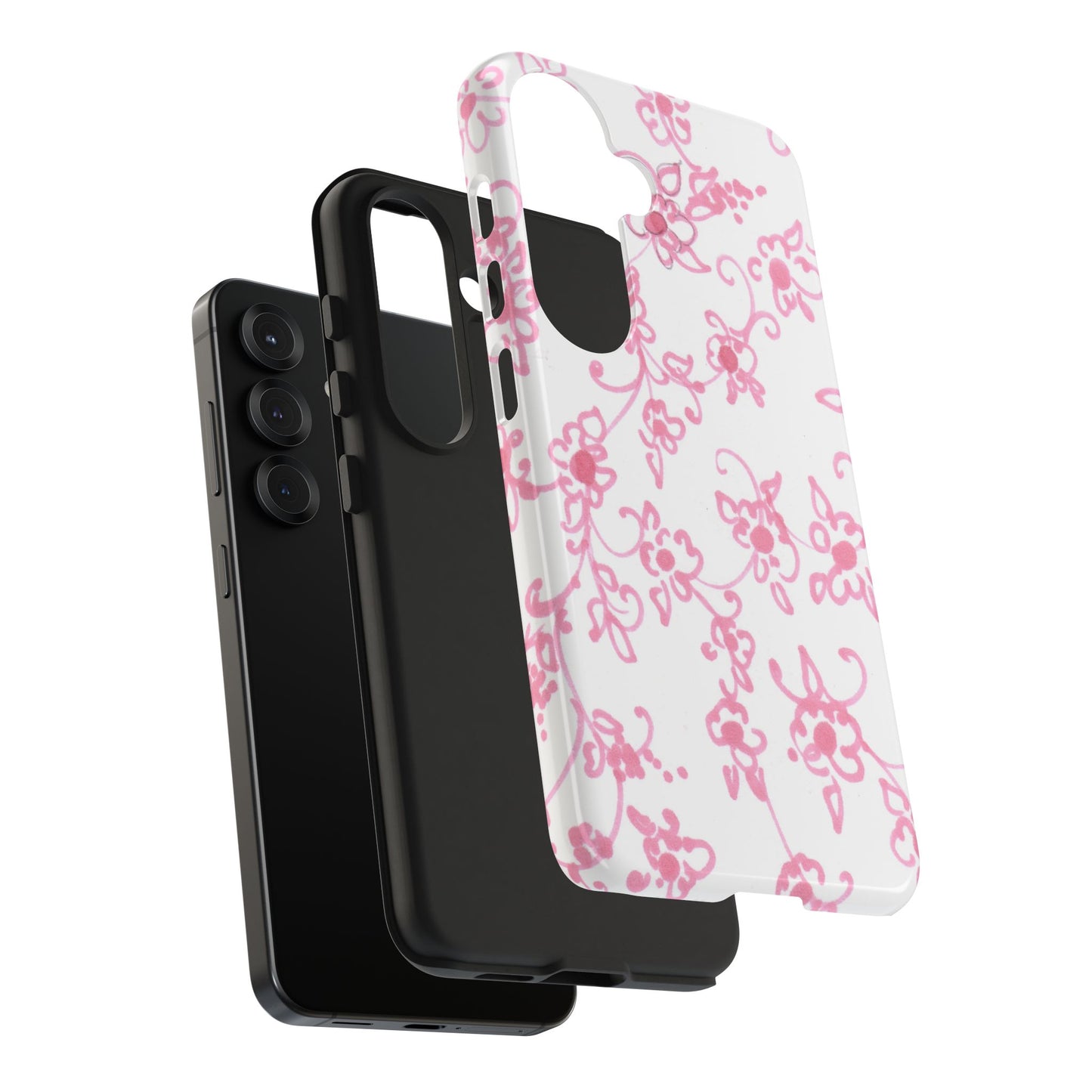 Juliette Ladies White / Pink Flowers Phone Case